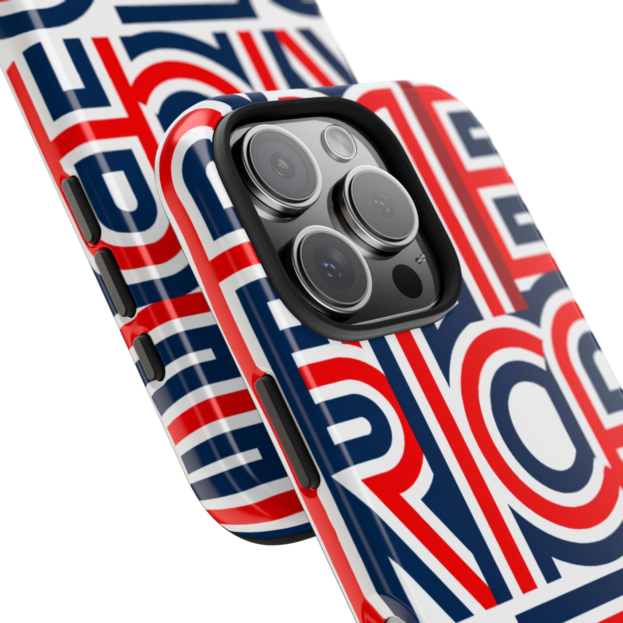 Patriotic 'America 250' Tough Phone Case – Red, White & Blue Retro Typography