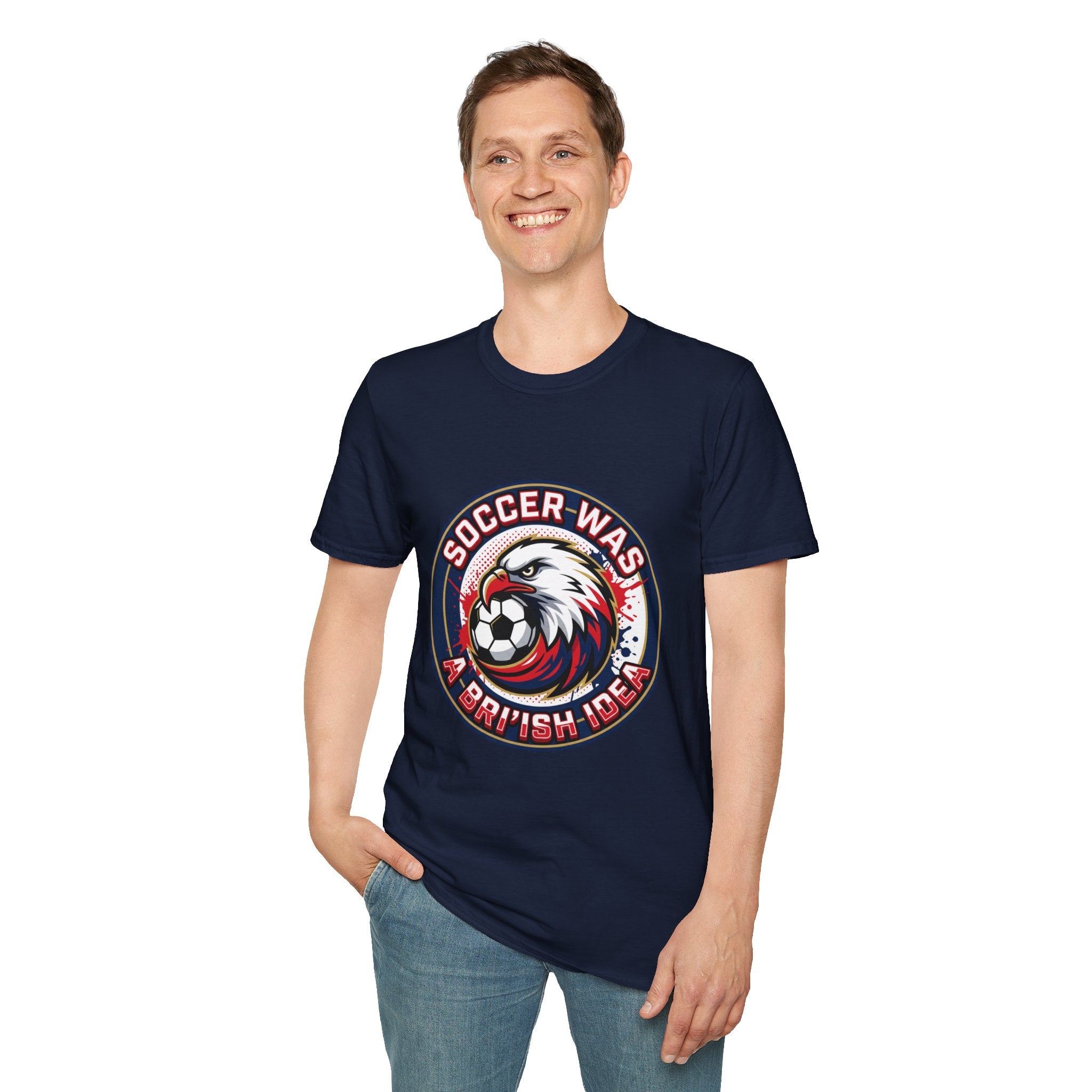 FIFA 2026 Soccer Eagle T-Shirt — "Soccer was a Bri'ish idea" Vintage Soccer Graphic Tee
