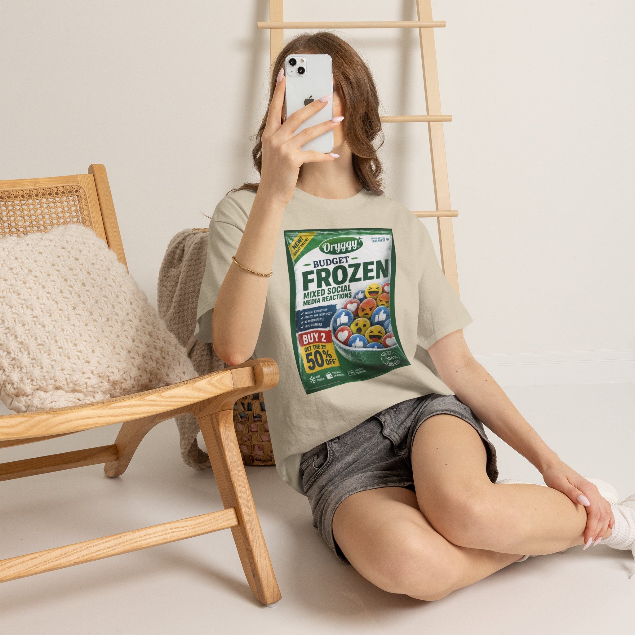oryggy Originals Summer line 'Budget Frozen Mixed Social Media Reactions' Graphic Tee