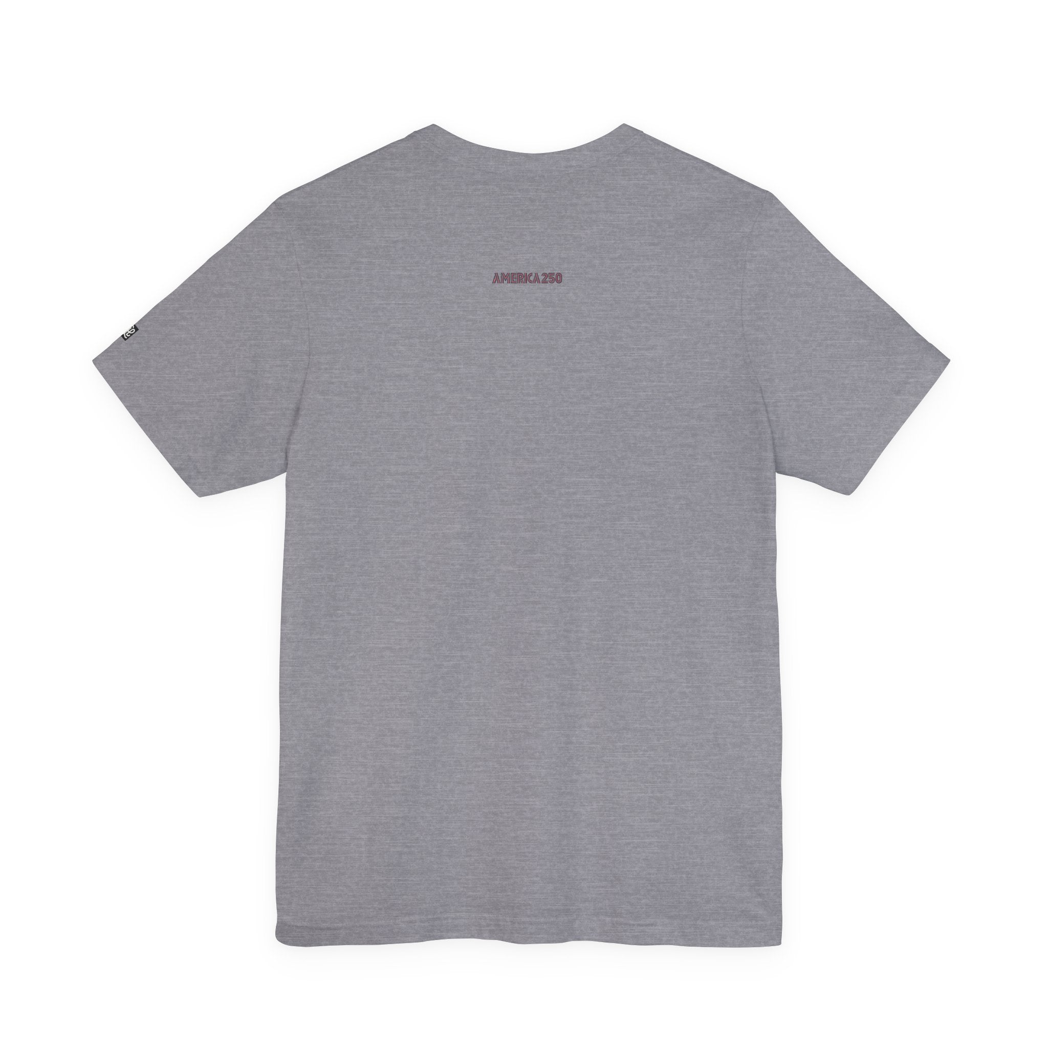 America 250 Tee | Patriotic Red Blue Striped Typography