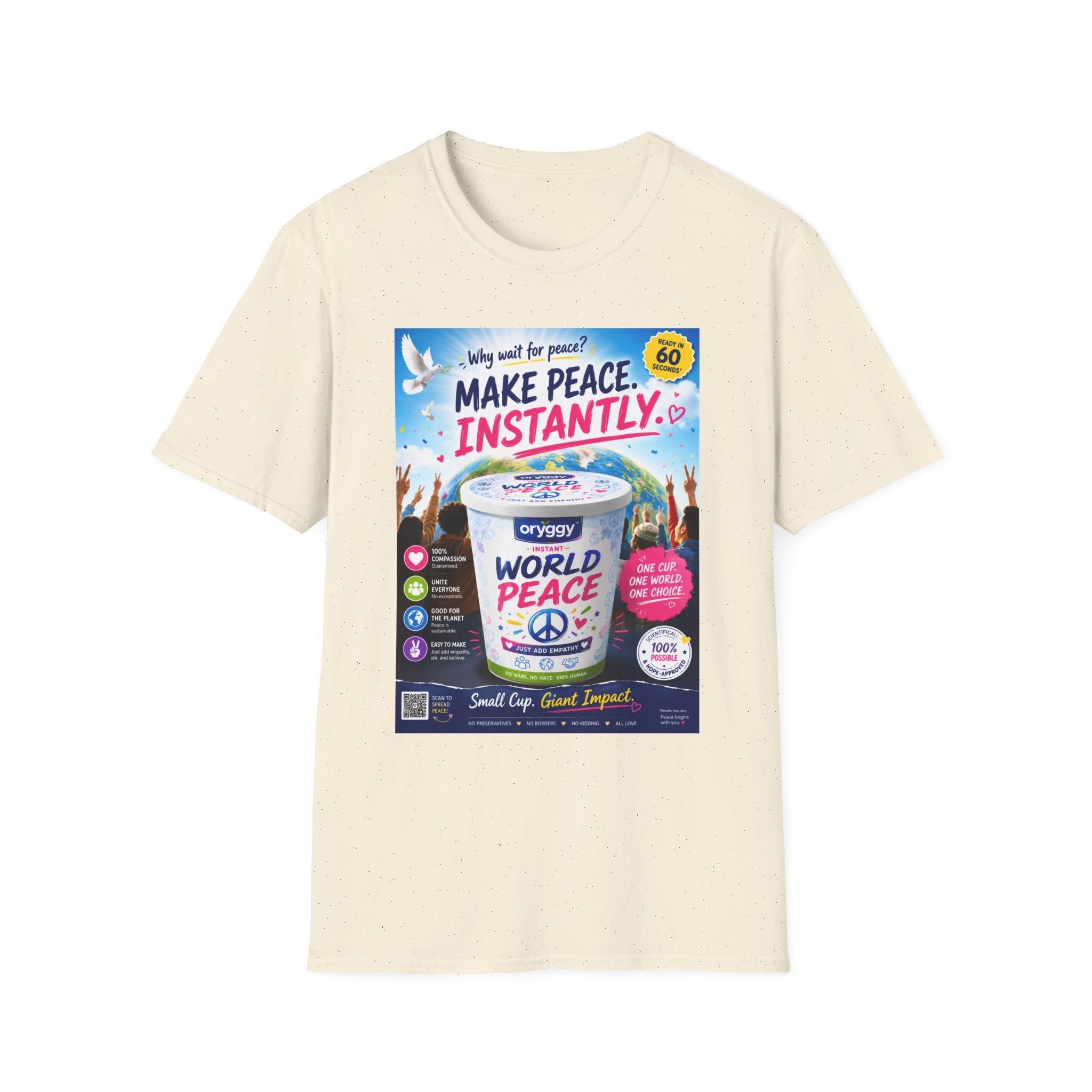 oryggy Originals Summer line "Make Peace Instantly" World Peace Graphic Tee