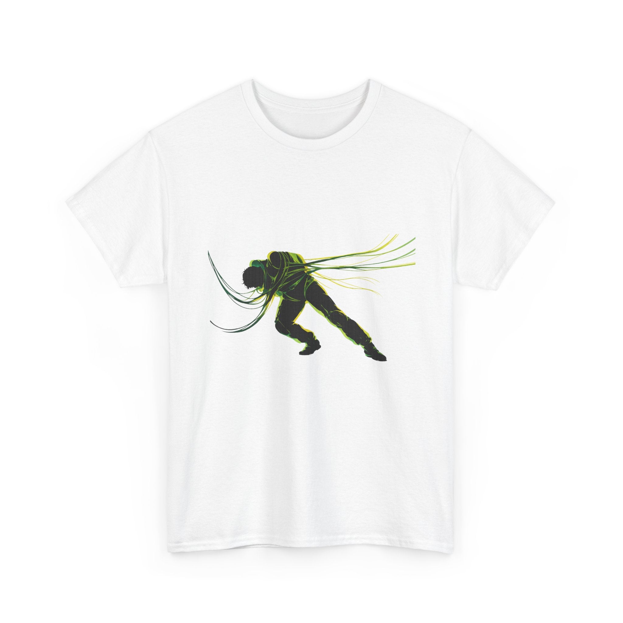 oryggy Originals Summer line Tied Silhouette Tee — Neon Sci‑Fi Astronaut Graphic T-Shirt