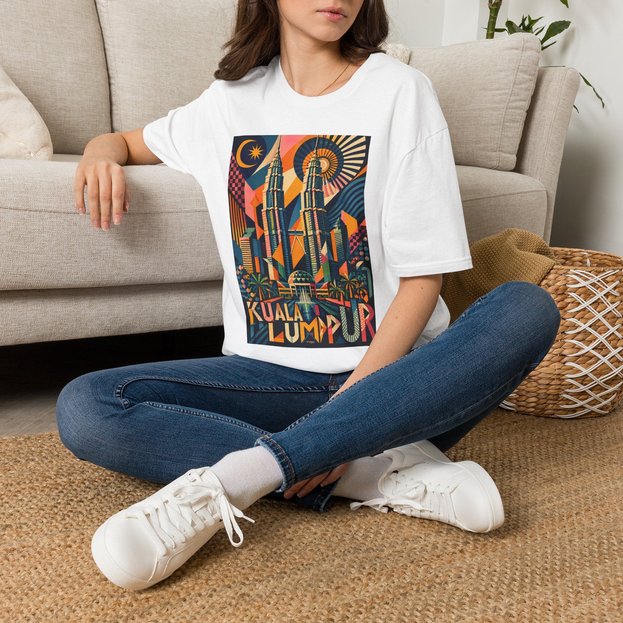 oryggy Originals Summer line Kuala Lumpur Poster Tee — Retro Petronas Towers Graphic T-Shirt