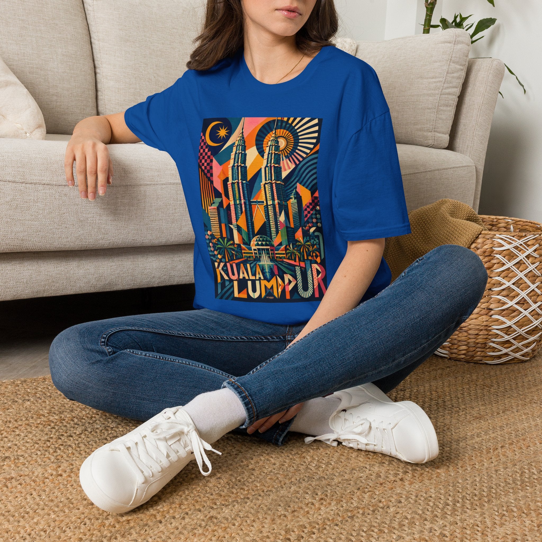oryggy Originals Summer line Kuala Lumpur Poster Tee — Retro Petronas Towers Graphic T-Shirt