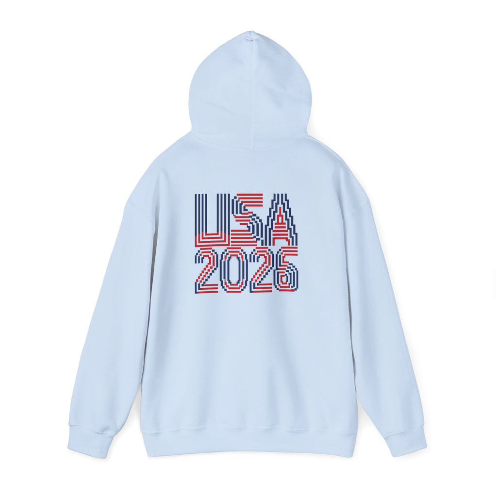 America 250 / USA 2026 Retro Stripe Hoodie — Patriotic 4th of July Anniversary Sweatshirt