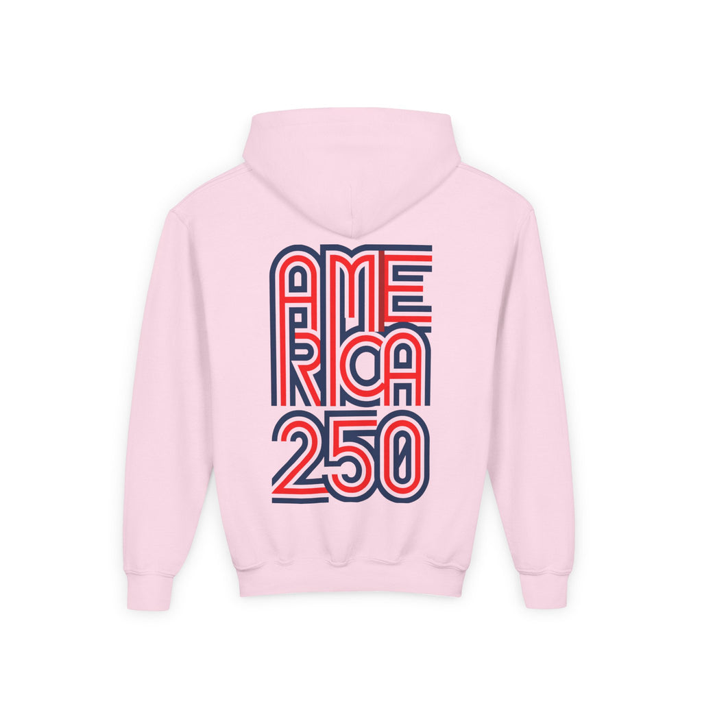 America 250 Hoodie | Patriotic Retro Typography, 250th Anniversary