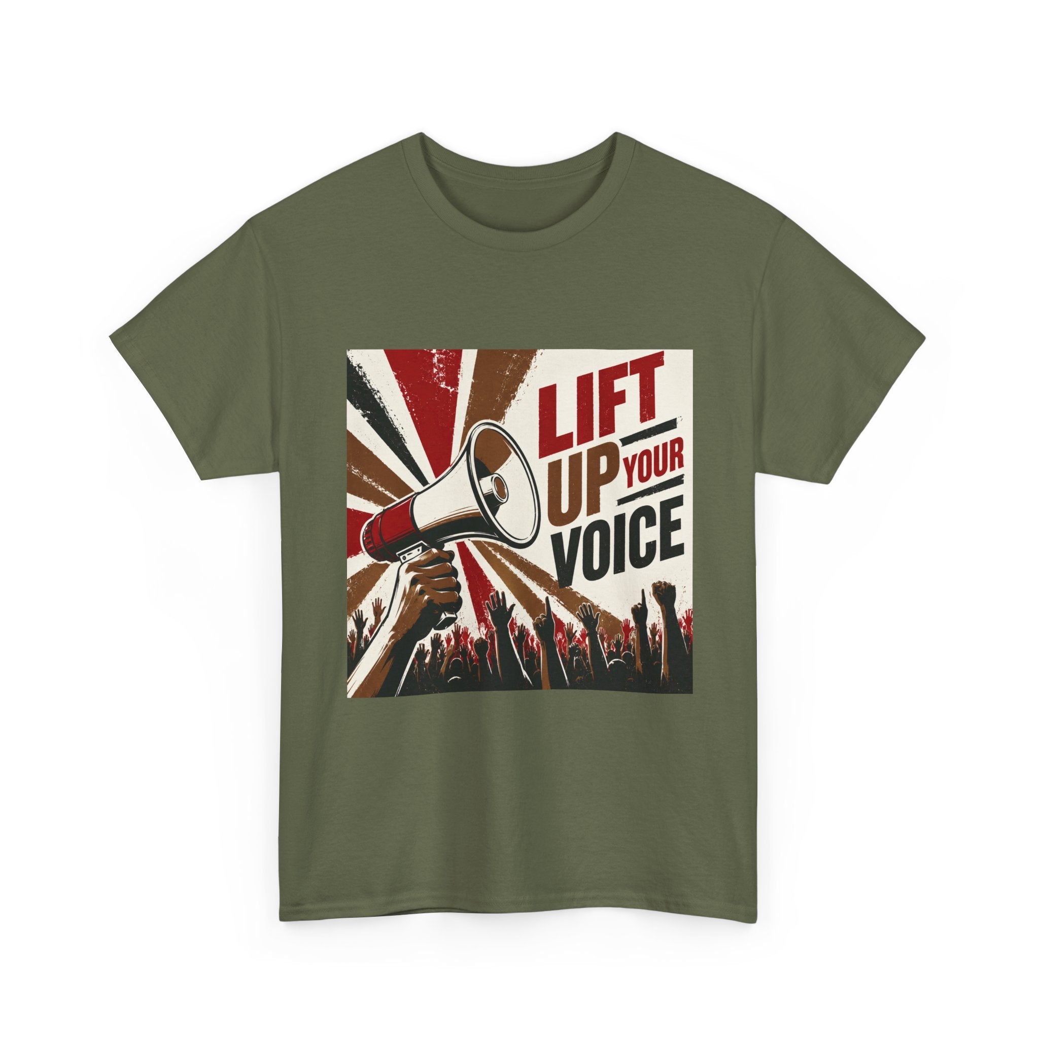 oryggy Originals Summer line Lift Up Your Voice Tee — Protest Megaphone Graphic T-Shirt