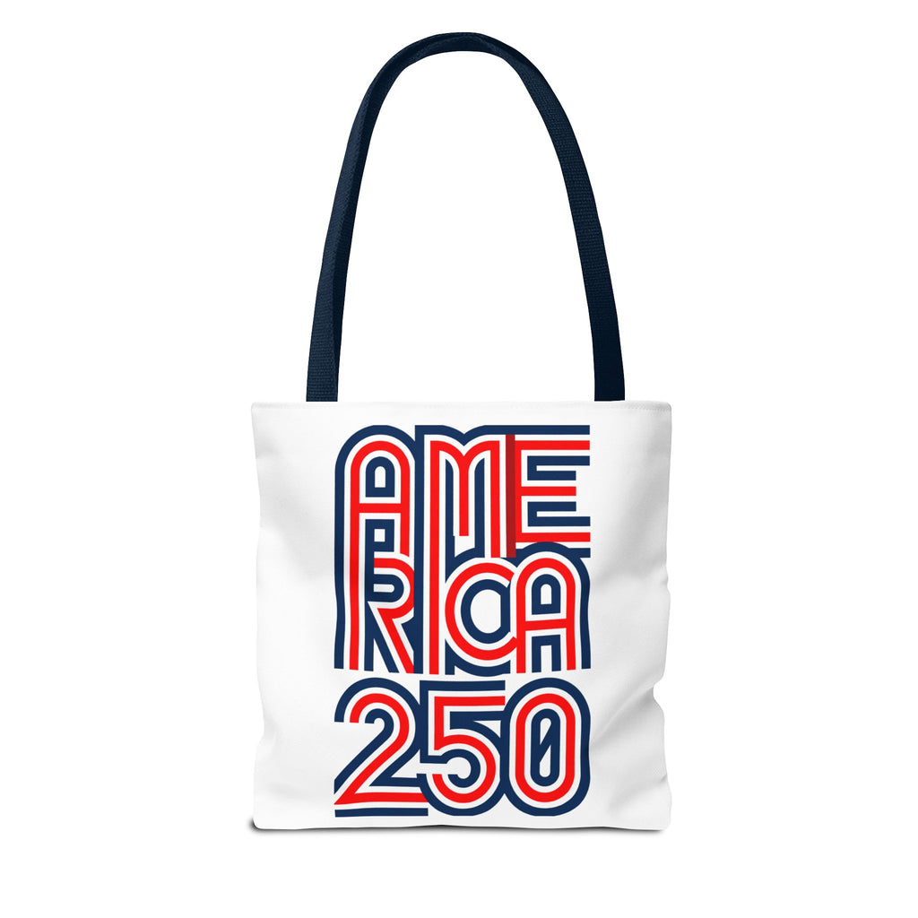 America 250 Tote Bag — Patriotic Red, White & Blue Commemorative Tote