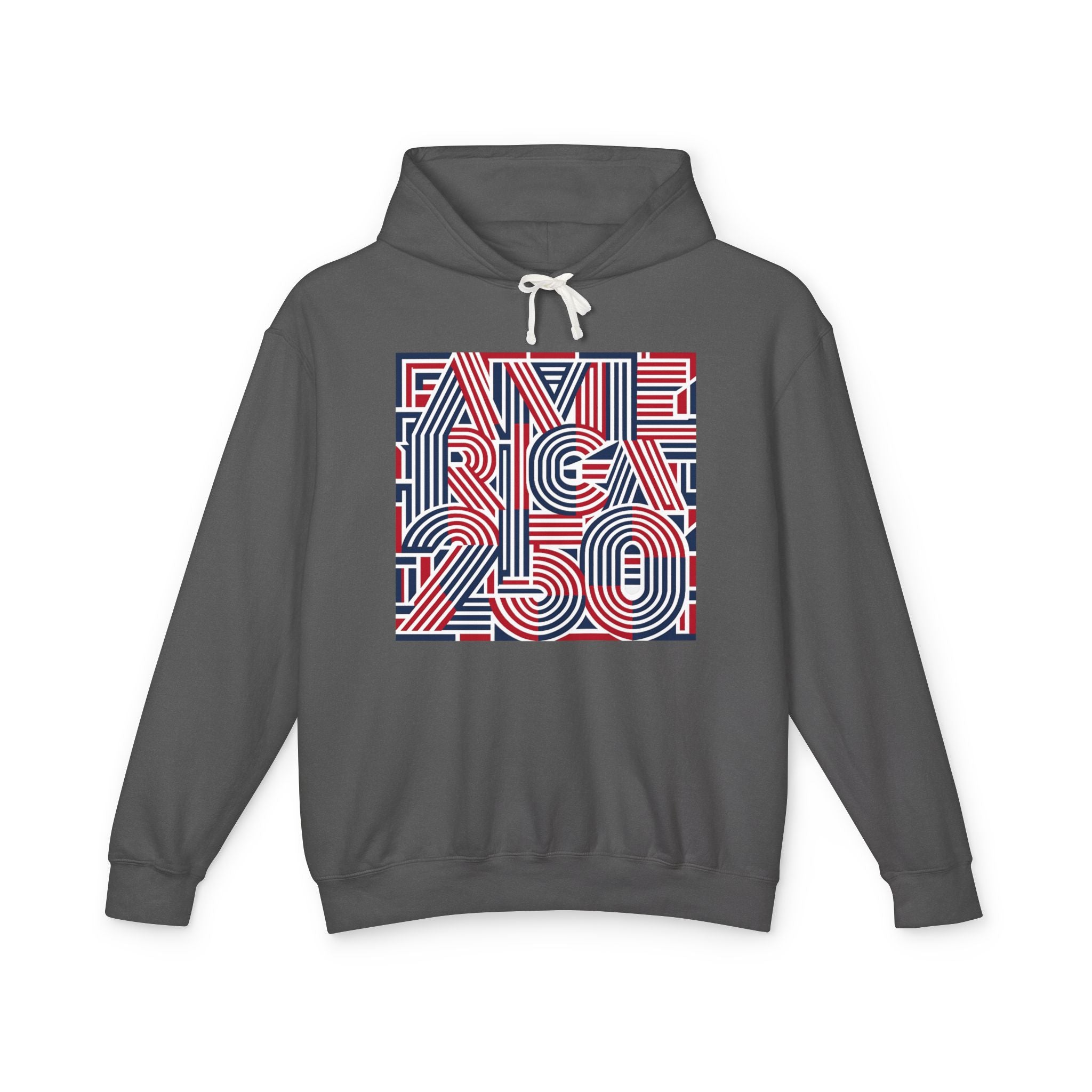 oryggy - america-250-hoodie-retro-red-blue-patriotic-anniversary-pullover - Vintage Patriotic Apparel