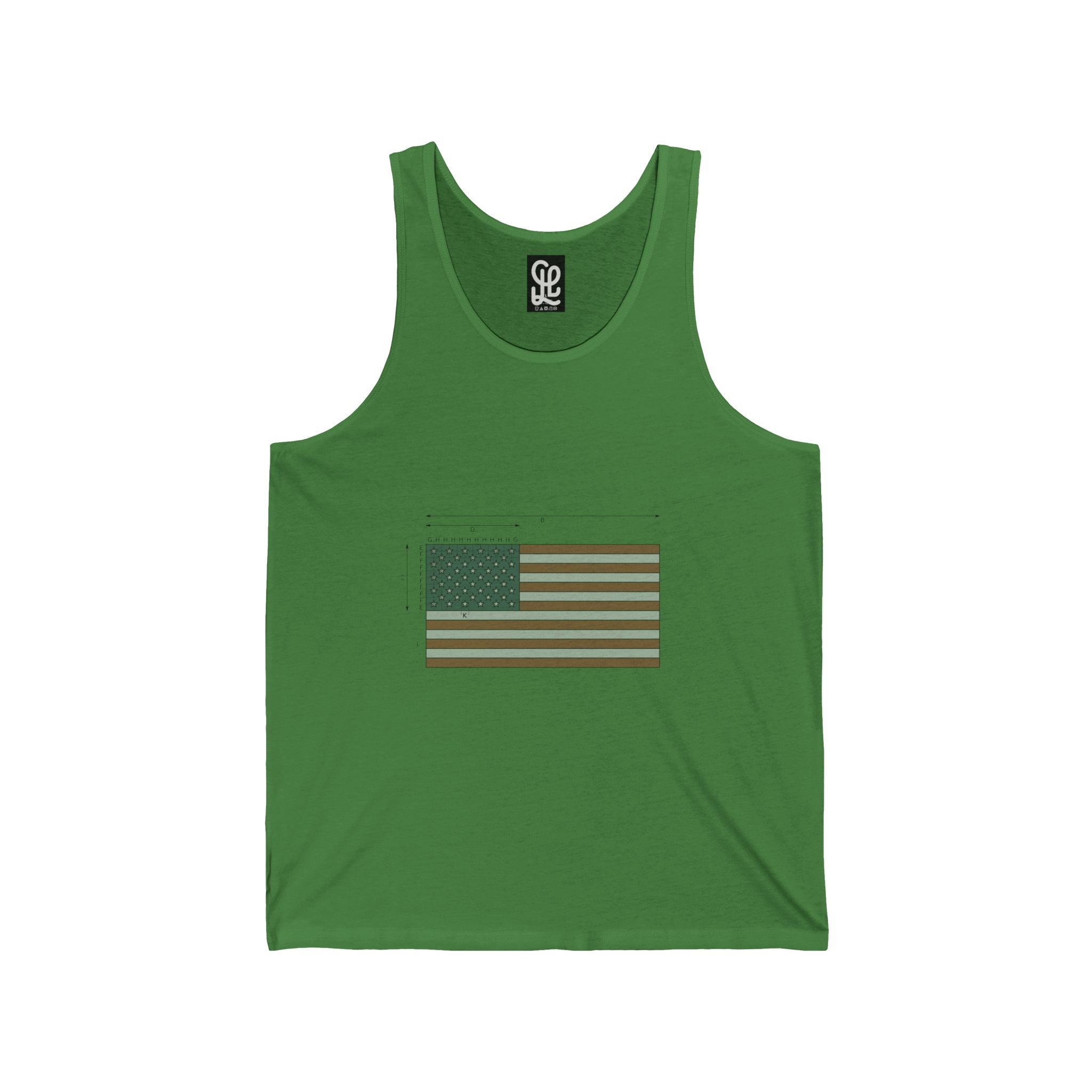 America 250 Retro Flag Tank Top — Patriotic USA 250th Anniversary Graphic Tank