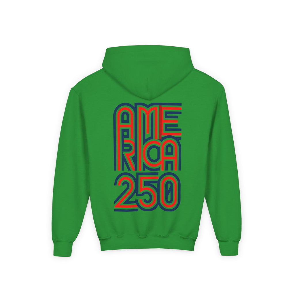 America 250 Hoodie | Patriotic Retro Typography, 250th Anniversary