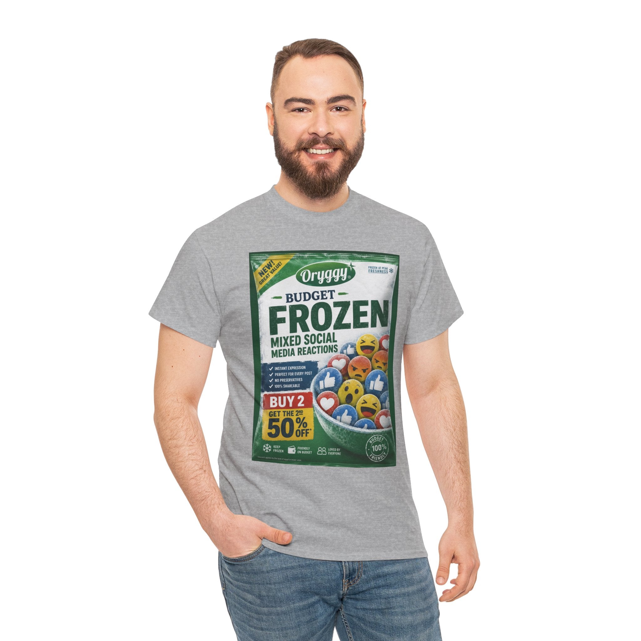 oryggy Originals Summer line 'Budget Frozen Mixed Social Media Reactions' Graphic Tee