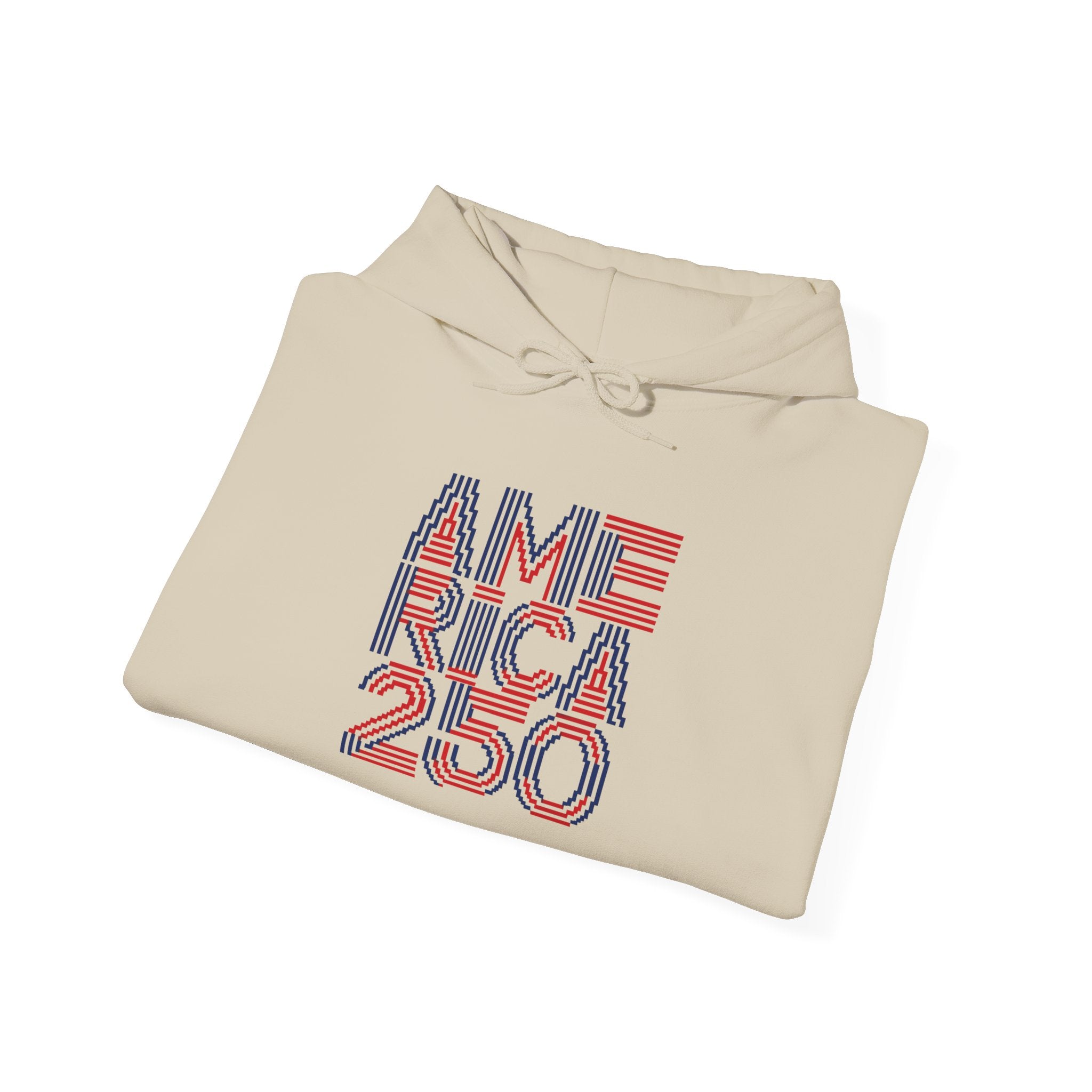 America 250 / USA 2026 Retro Stripe Hoodie — Patriotic 4th of July Anniversary Sweatshirt