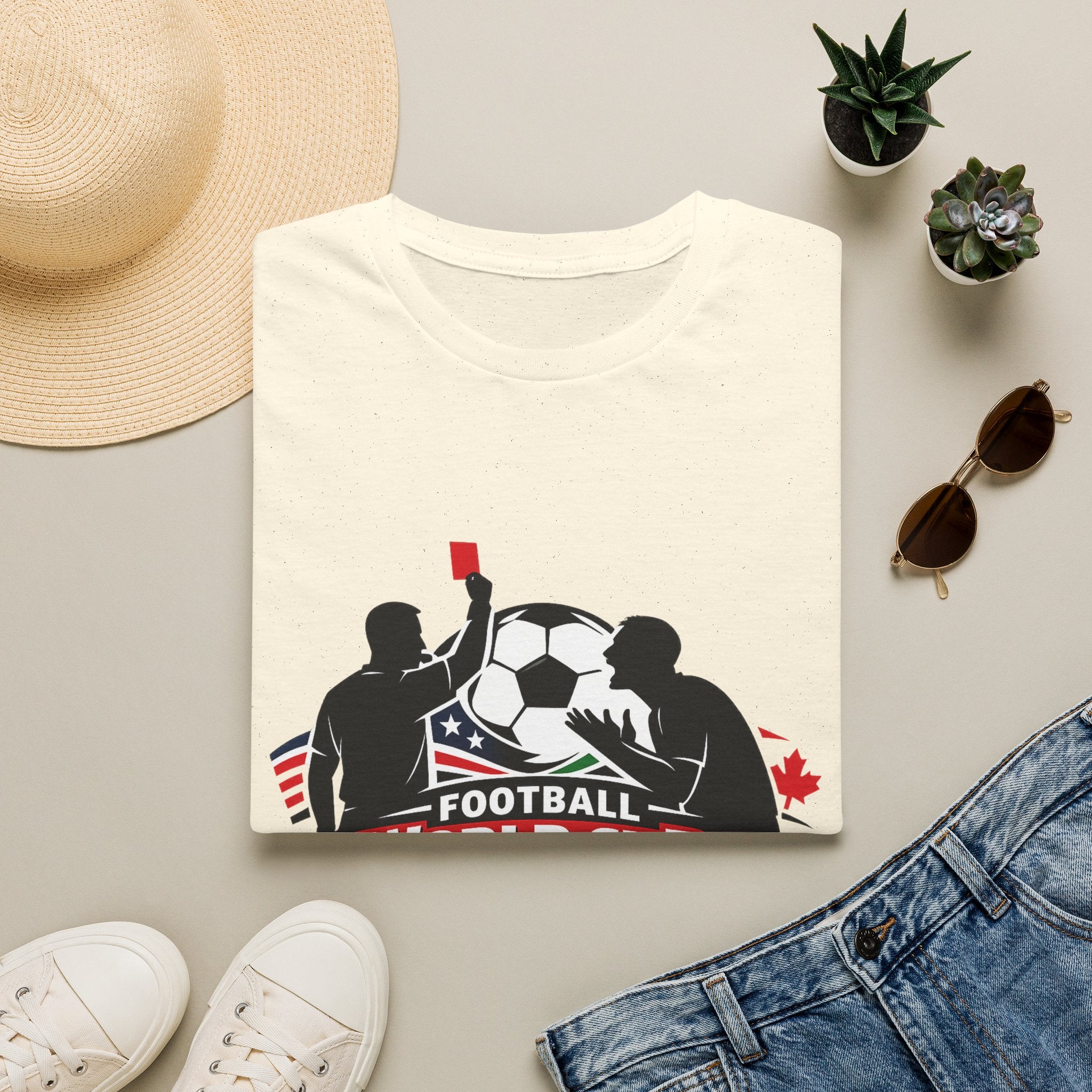 FIFA World Cup 2026 Soccer T-Shirt — Football Referee Red Card Design - Oryggy