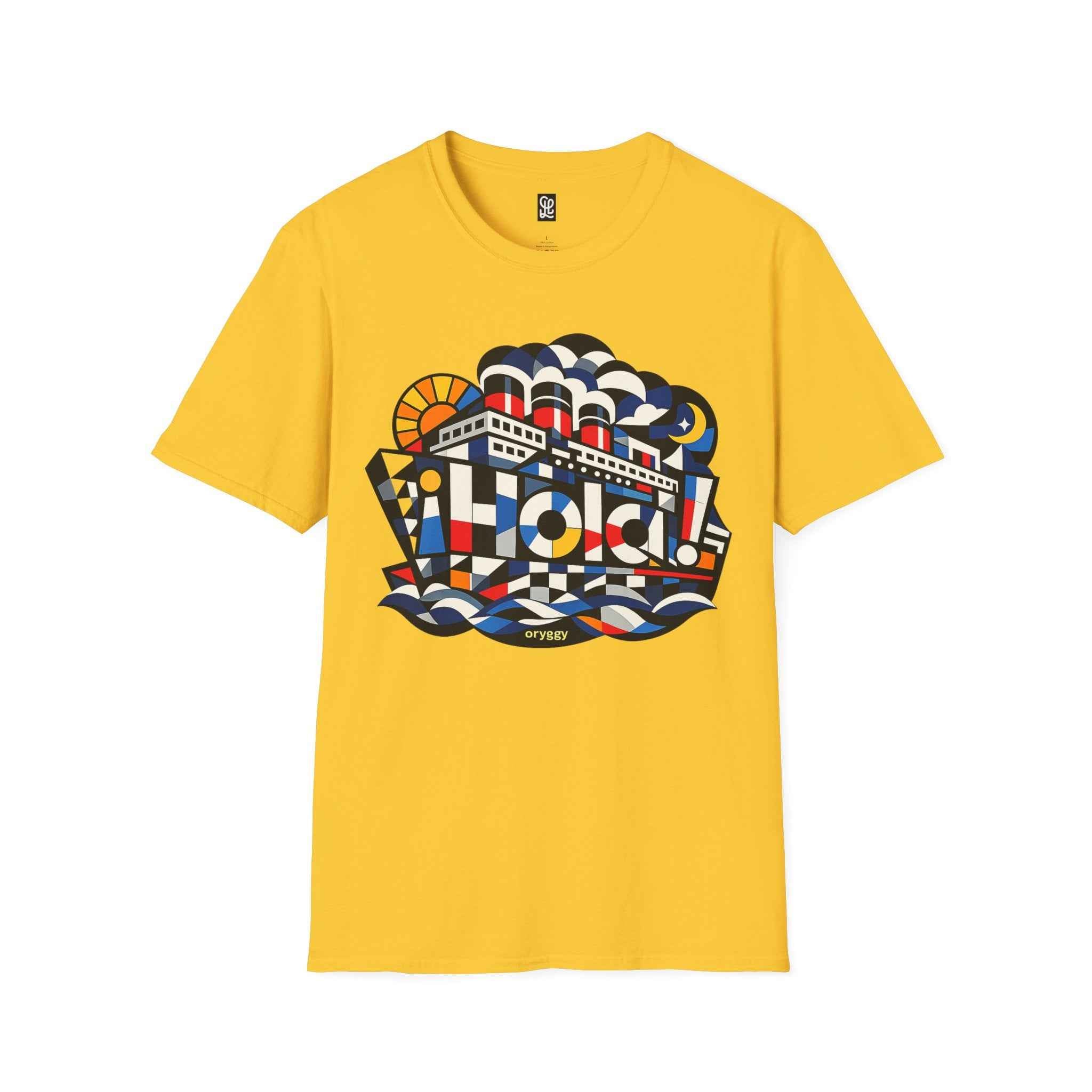 oryggy Originals Summer lin T-Shirt — ¡Hola! Retro Nautical Cruise Ship Graphic