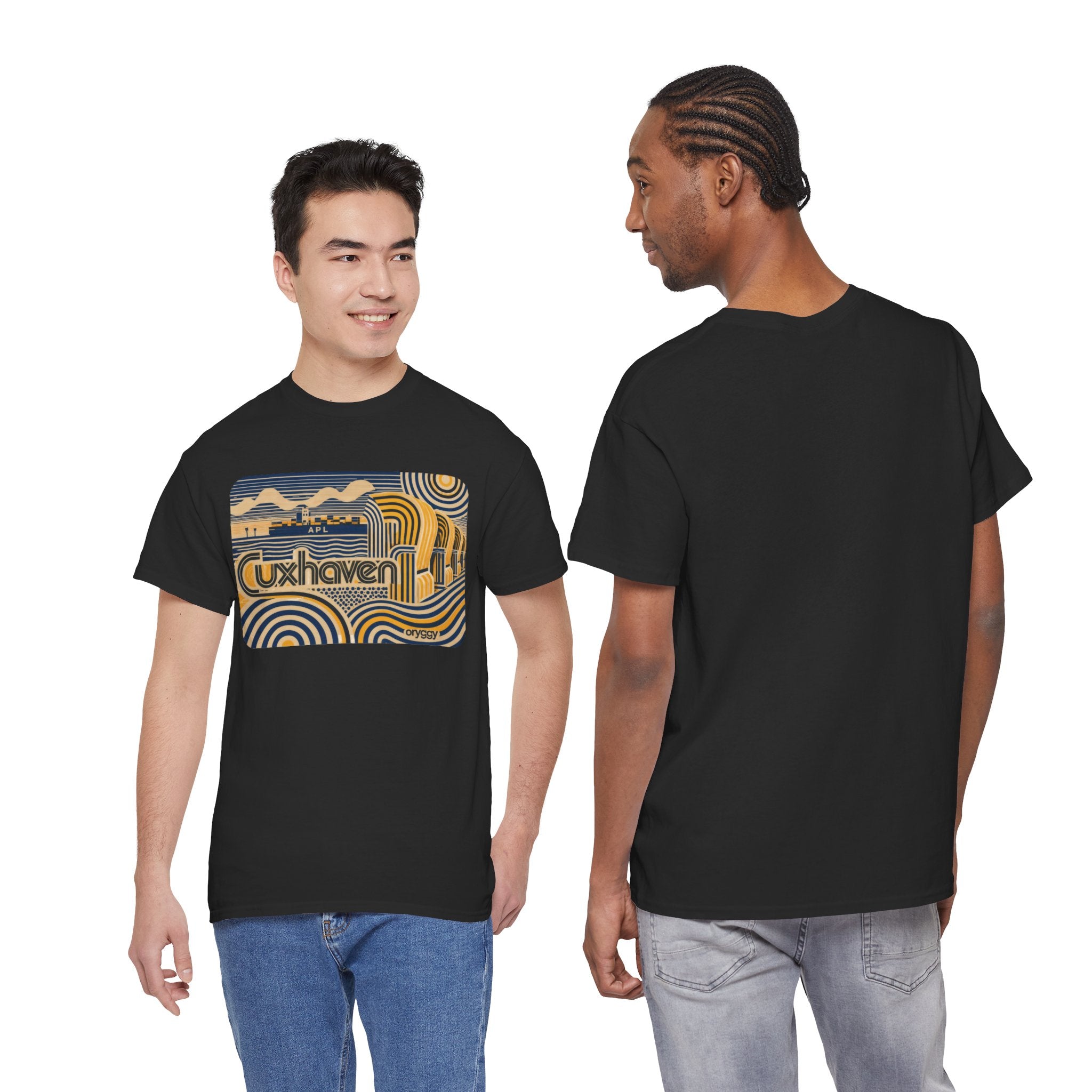 oryggy Originals Summer line Cuxhaven Retro Wave T‑Shirt — Vintage Coastal Graphic Tee