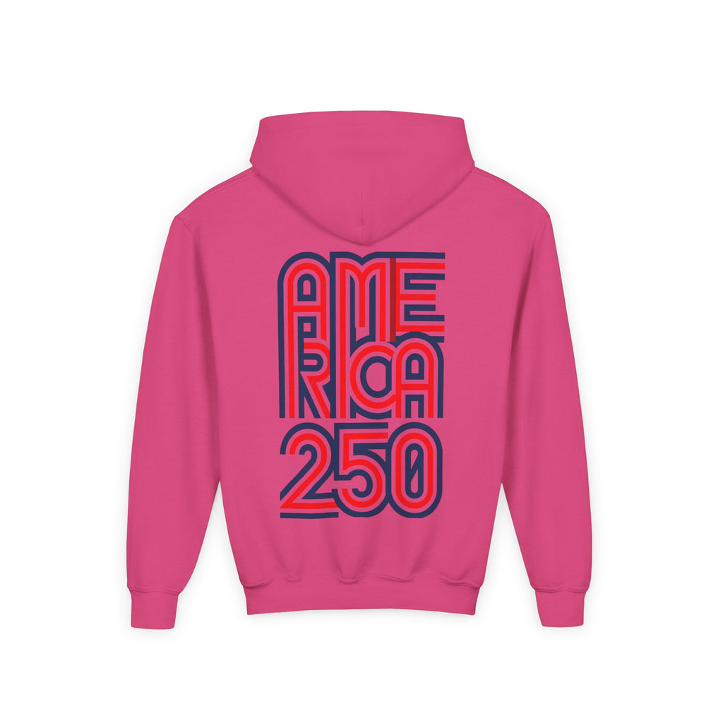 America 250 Hoodie | Patriotic Retro Typography, 250th Anniversary