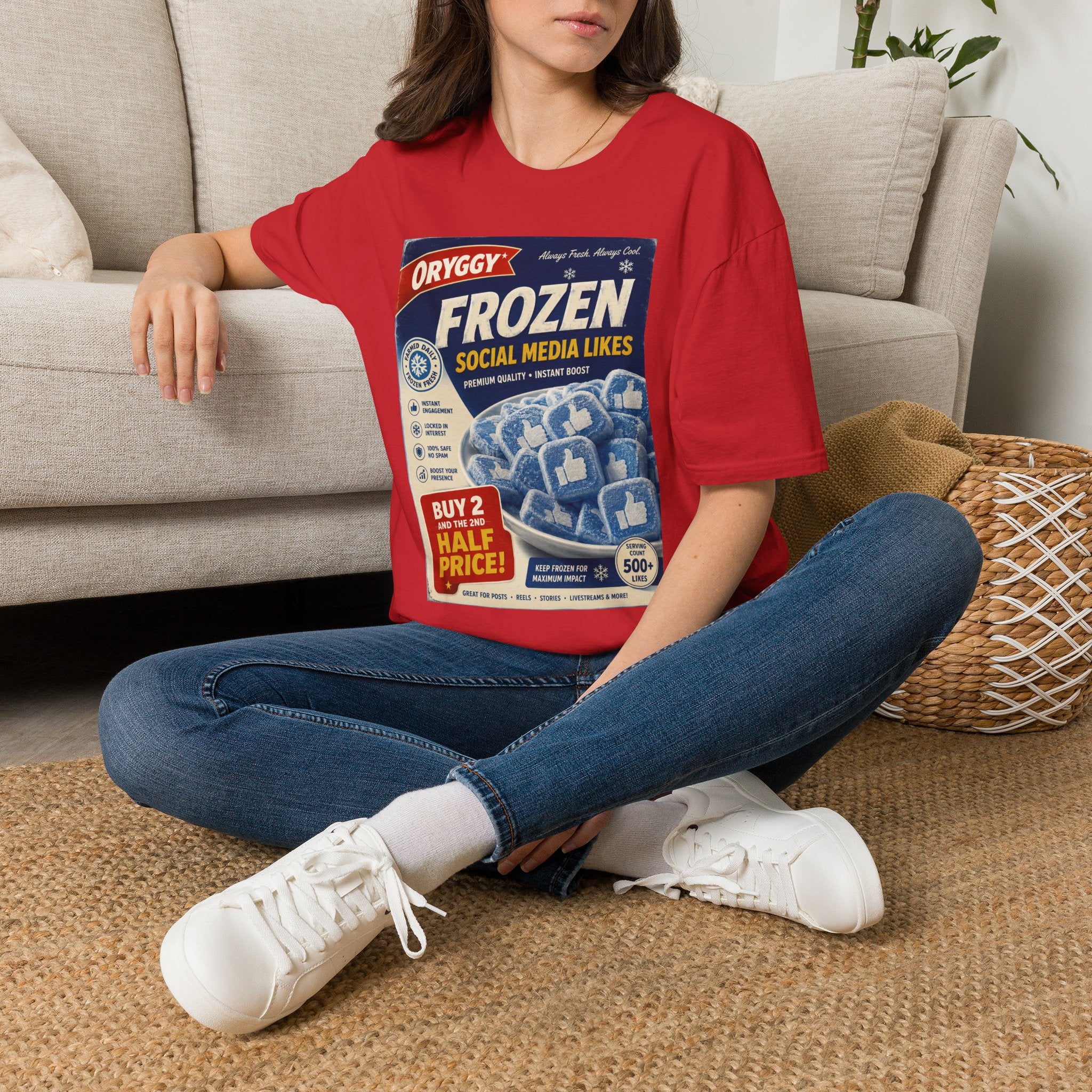 oryggy Originals Summer line 'Frozen Social Media Likes' Retro Graphic Tee