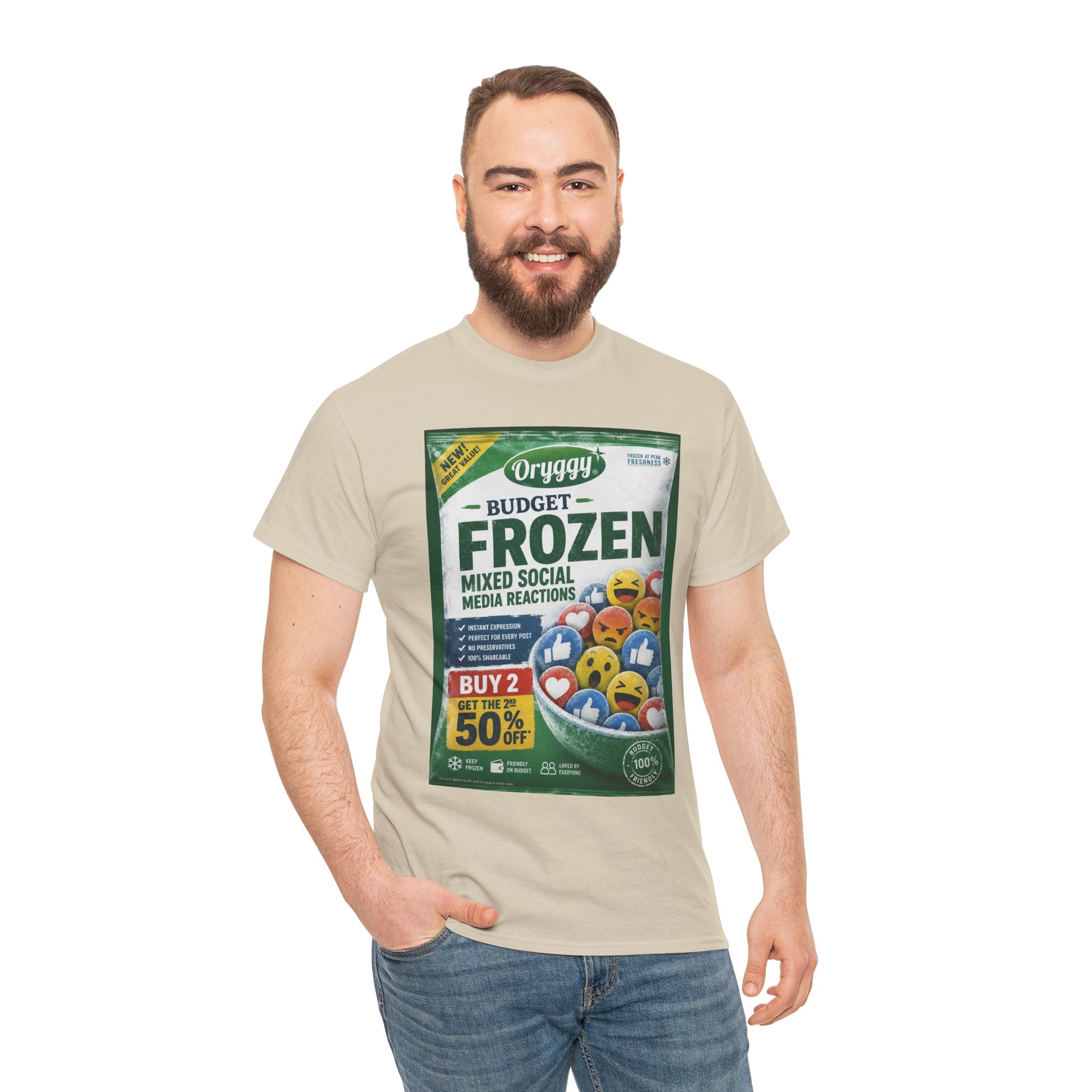 oryggy Originals Summer line 'Budget Frozen Mixed Social Media Reactions' Graphic Tee