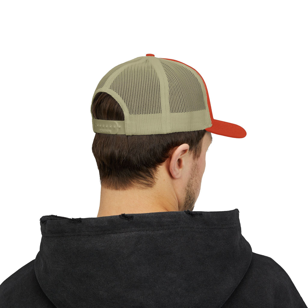 America 250 Snapback Cap | Patriotic USA Flag Text Trucker Hat