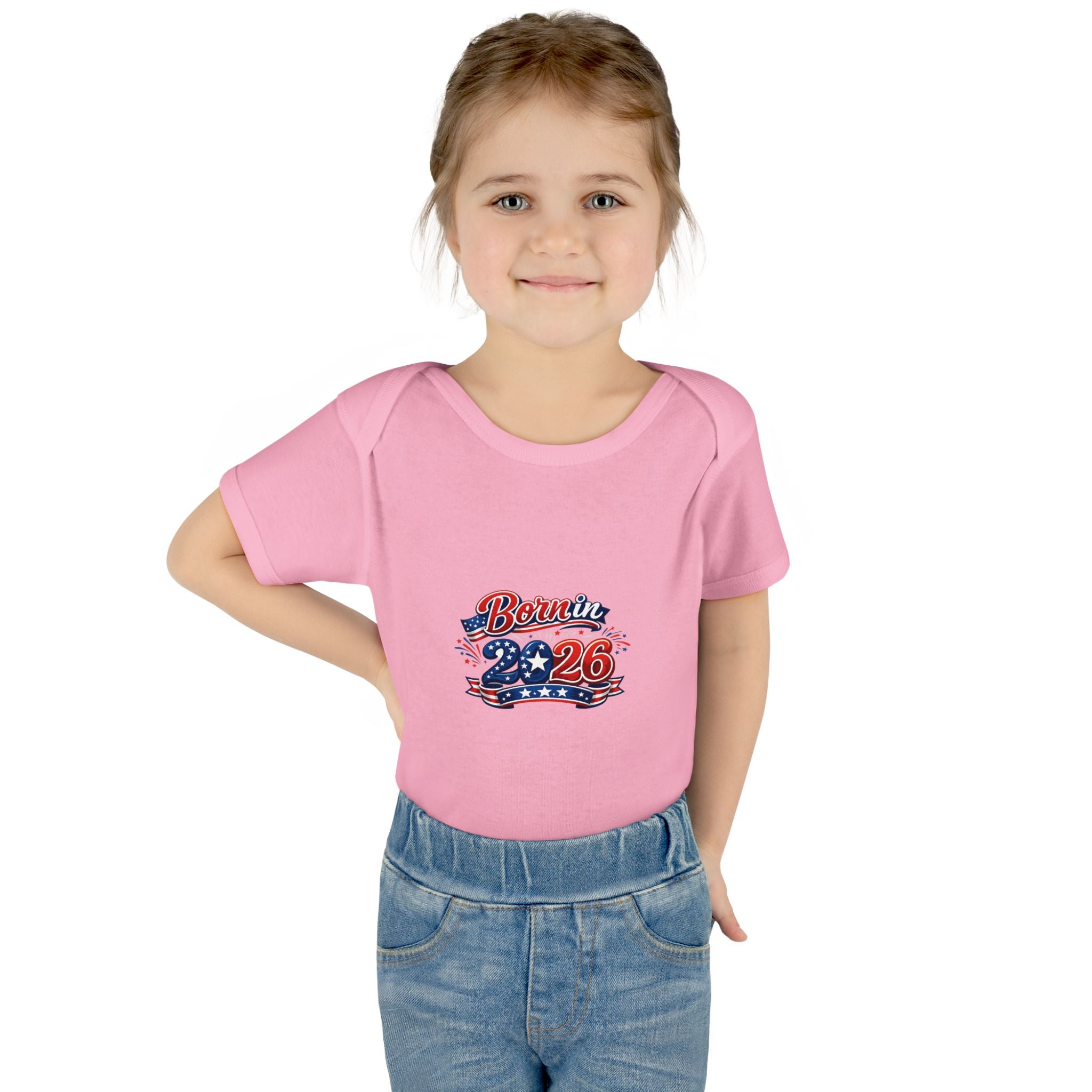 America 250 Personalized Baby Bodysuit - 'Bernin 2026' Patriotic Infant One-Piece (Custom Back Text)
