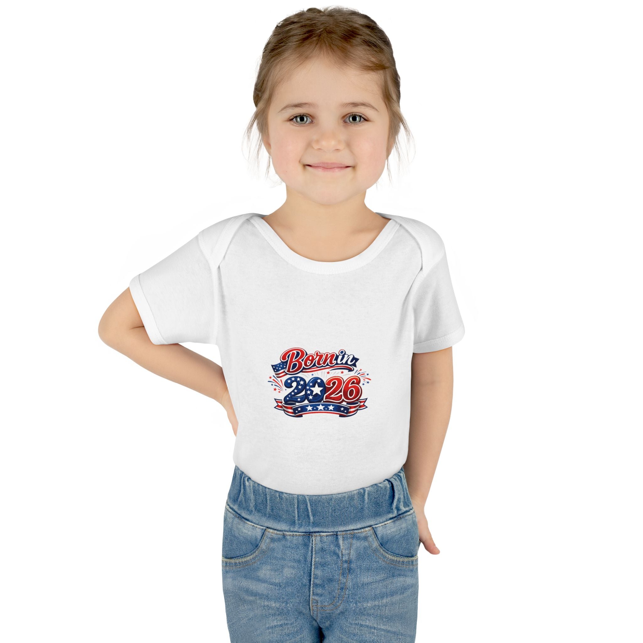 America 250 Personalized Baby Bodysuit - 'Bernin 2026' Patriotic Infant One-Piece (Custom Back Text)