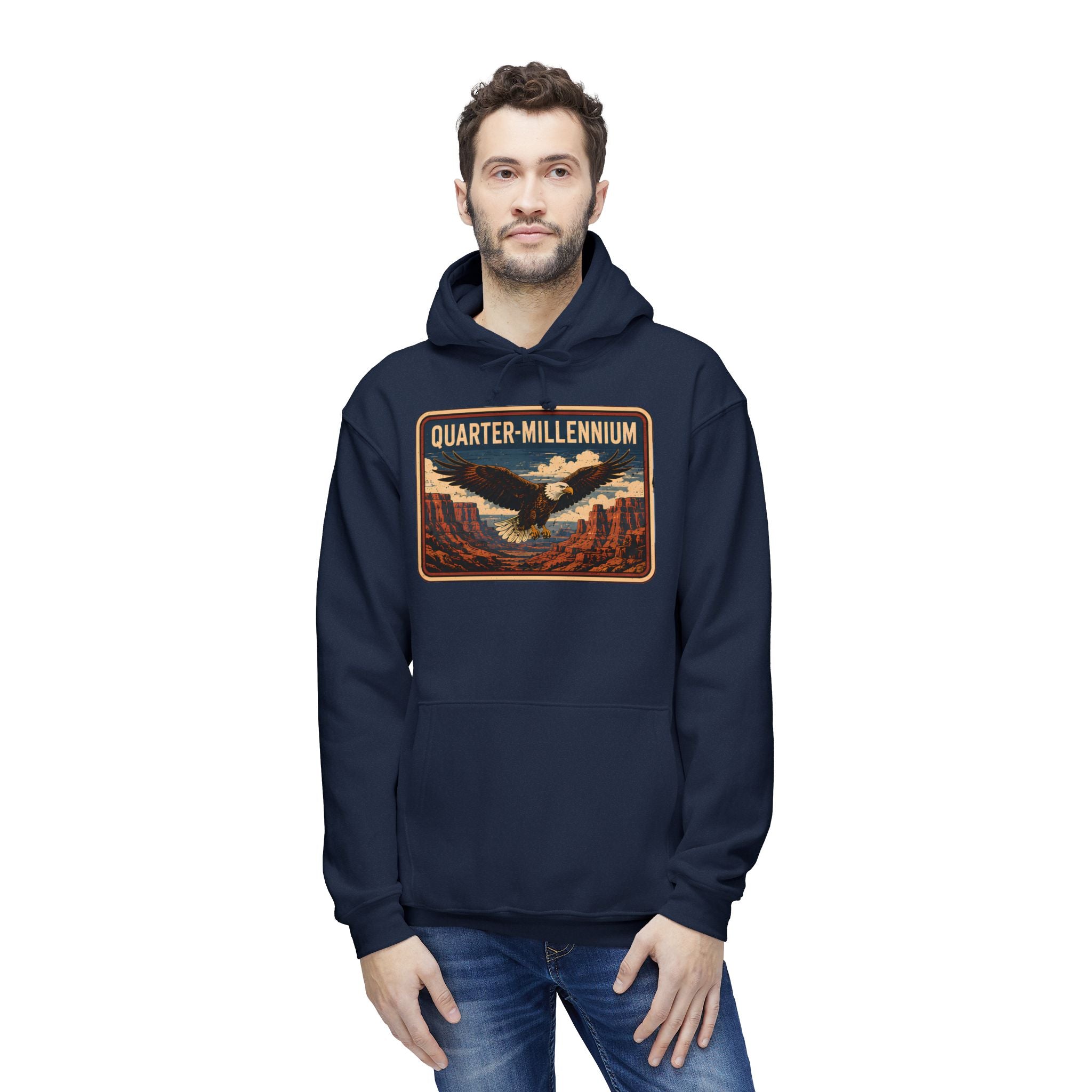 America 250 Quarter-Millennium Vintage Landscape Hoodie — Made in USA