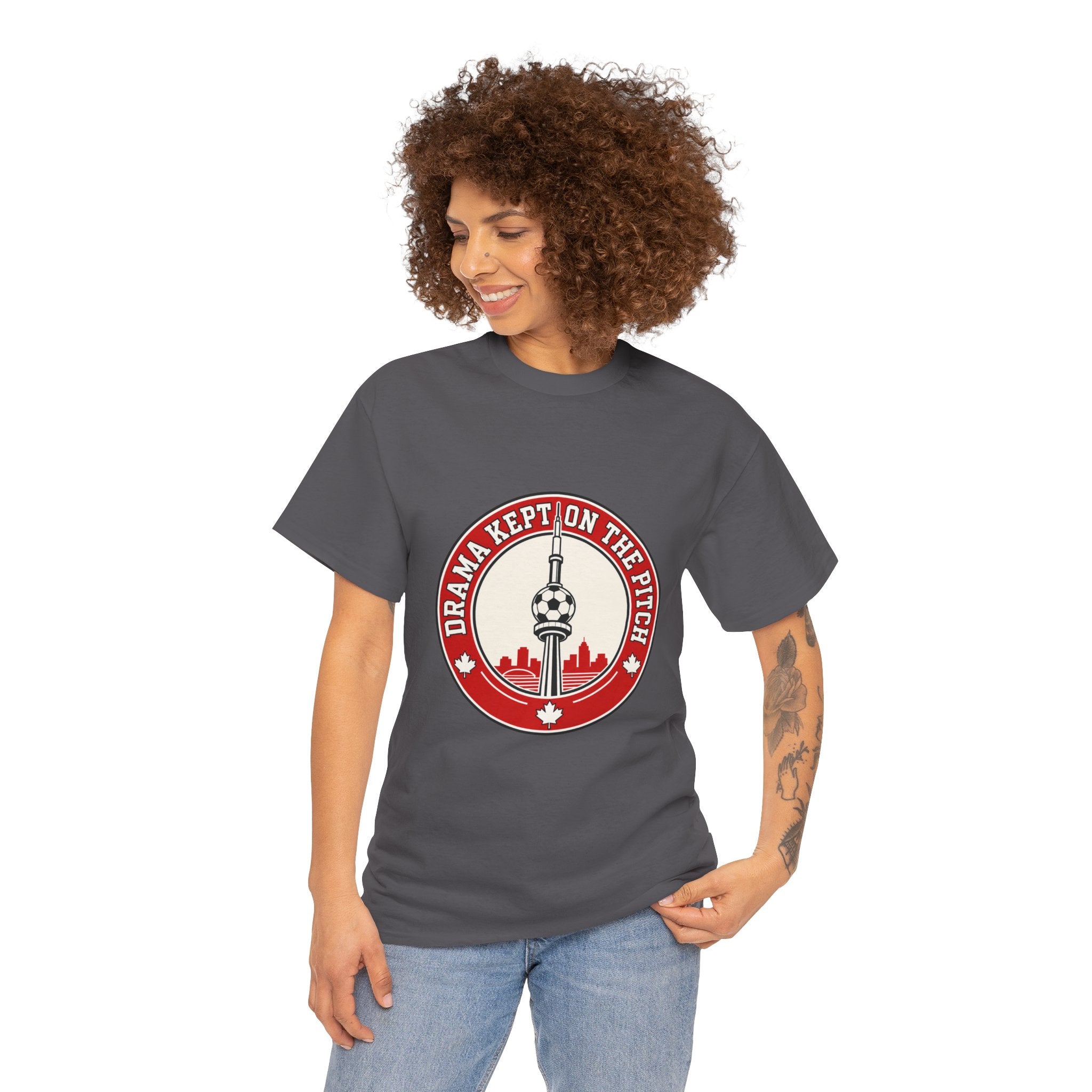 FIFA World Cup 2026 T-Shirt — oryggy "Drama Kept on the Pitch" Canadian Fan Tee