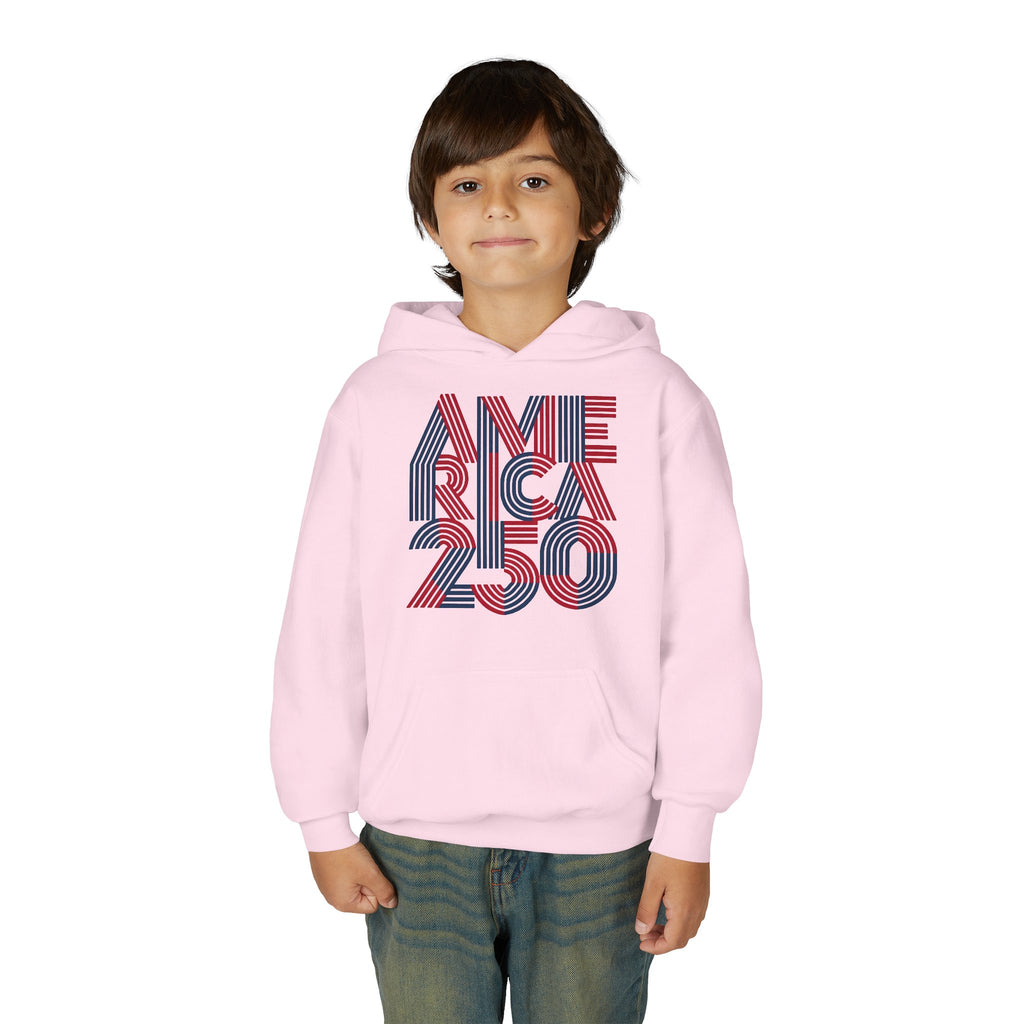 America 250 Hoodie | Patriotic Retro Typography, 250th Anniversary