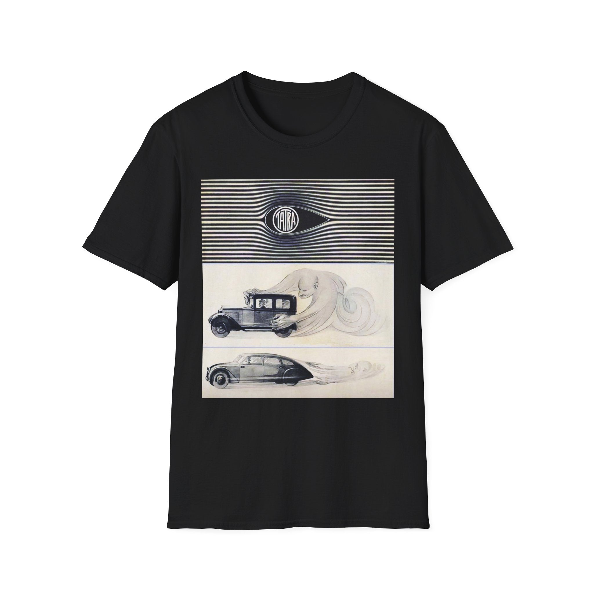 oryggy Originals Summer line Retro Stripes & Classic Car Illustration Tee