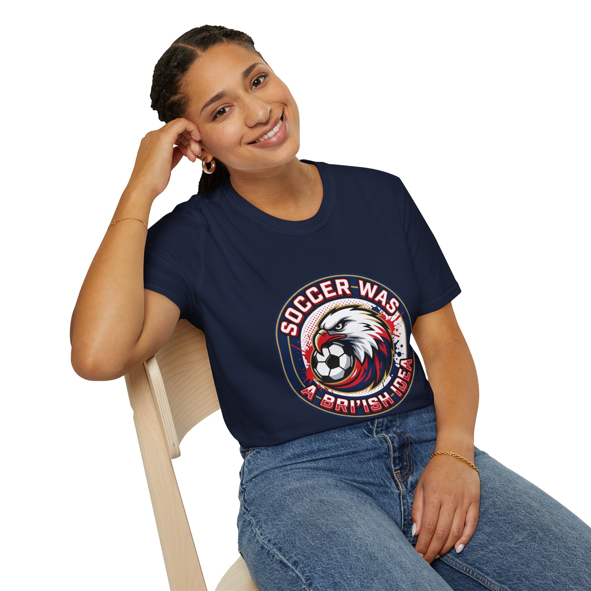 FIFA 2026 Soccer Eagle T-Shirt — "Soccer was a Bri'ish idea" Vintage Soccer Graphic Tee