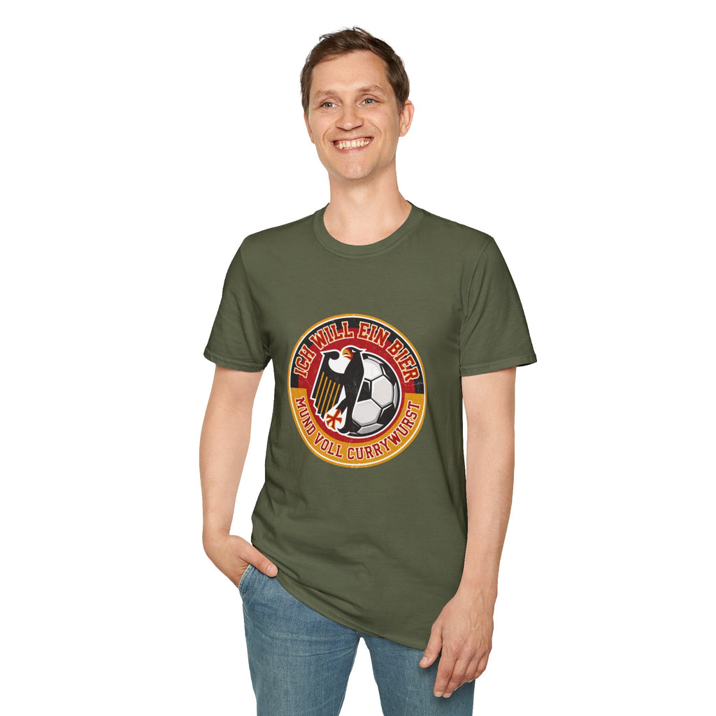 Soccer Eagle Tee — "Ich will ein Bier" German Football Fan Shirt