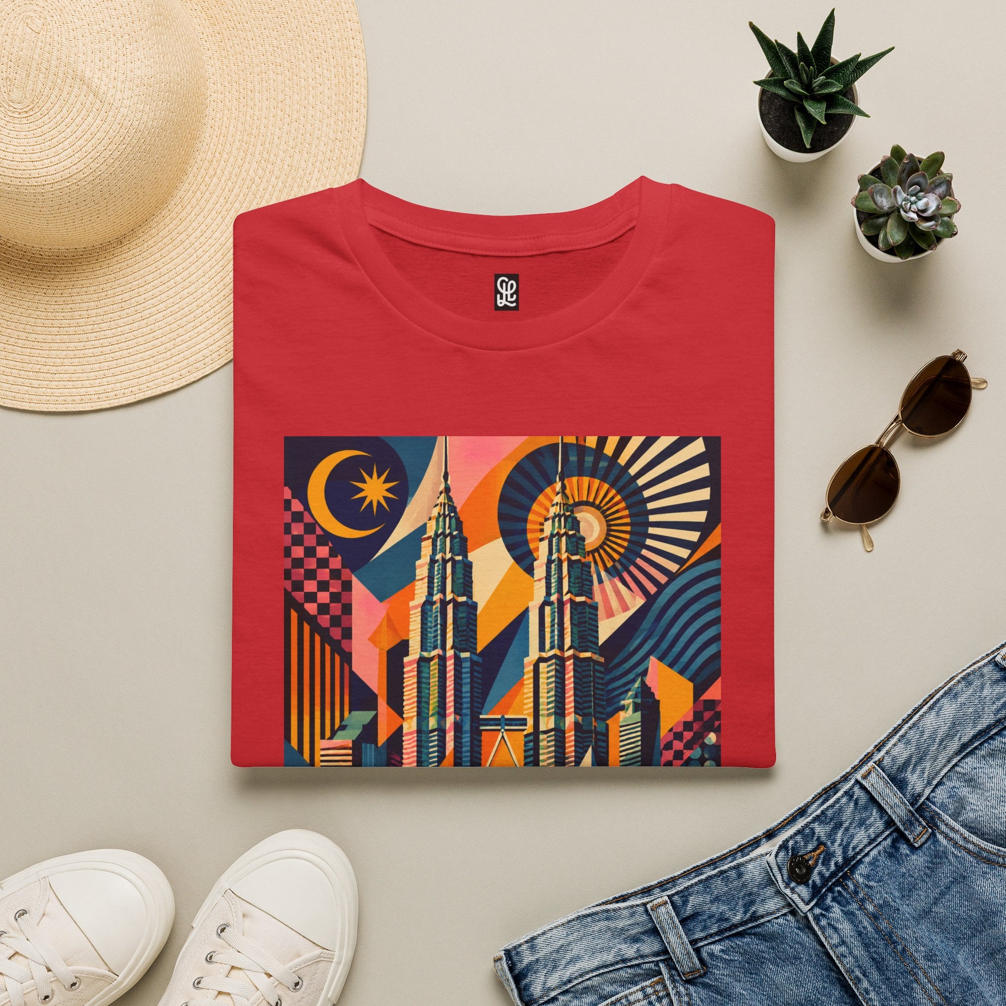 oryggy Originals Summer line Kuala Lumpur Poster Tee — Retro Petronas Towers Graphic T-Shirt