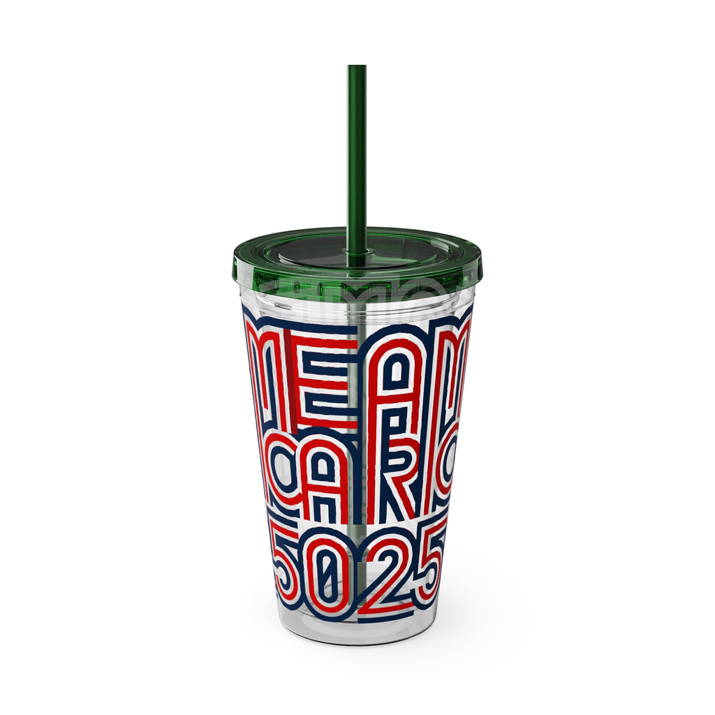 America 250 Tumbler | Patriotic Red White Blue Straw Cup