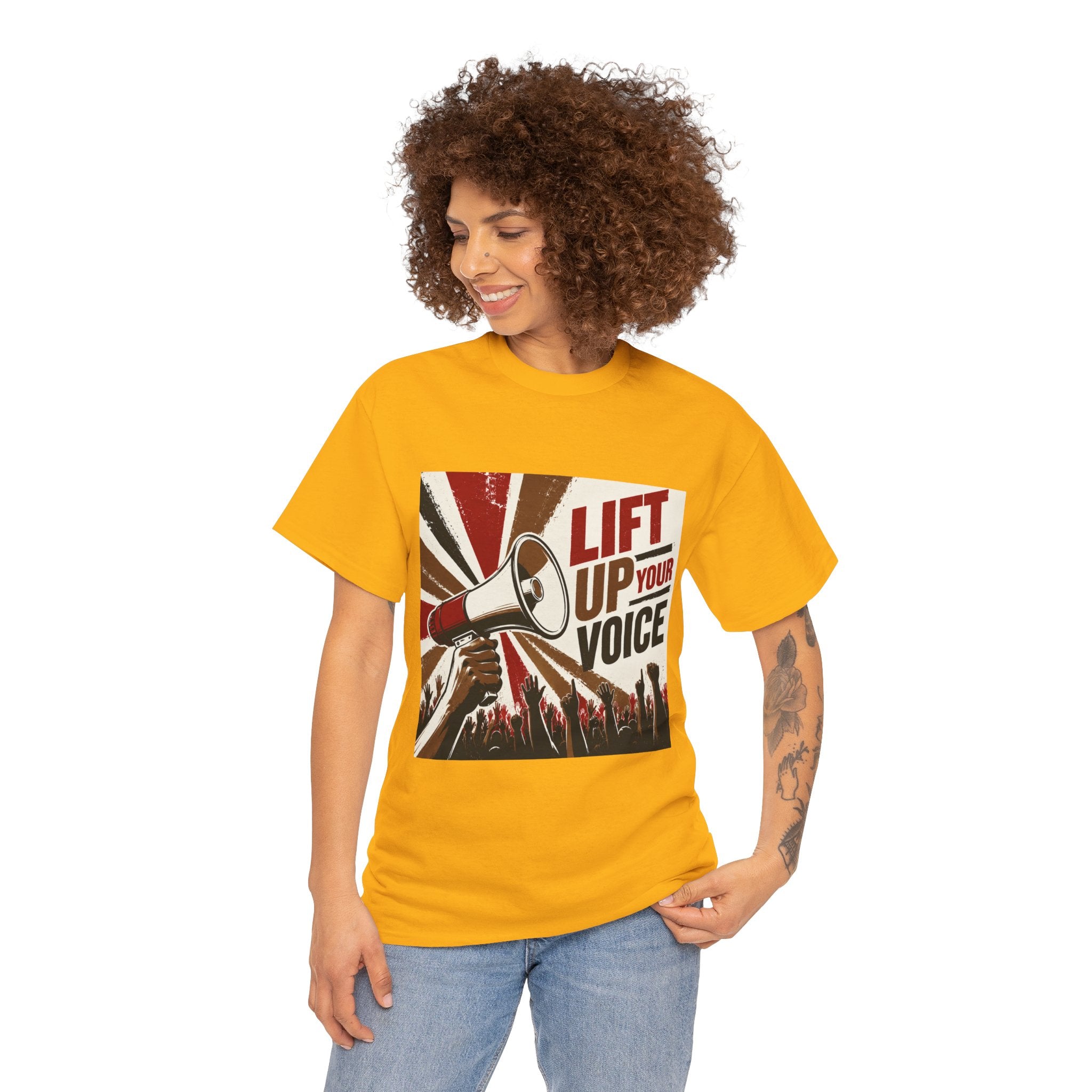 oryggy Originals Summer line Lift Up Your Voice Tee — Protest Megaphone Graphic T-Shirt