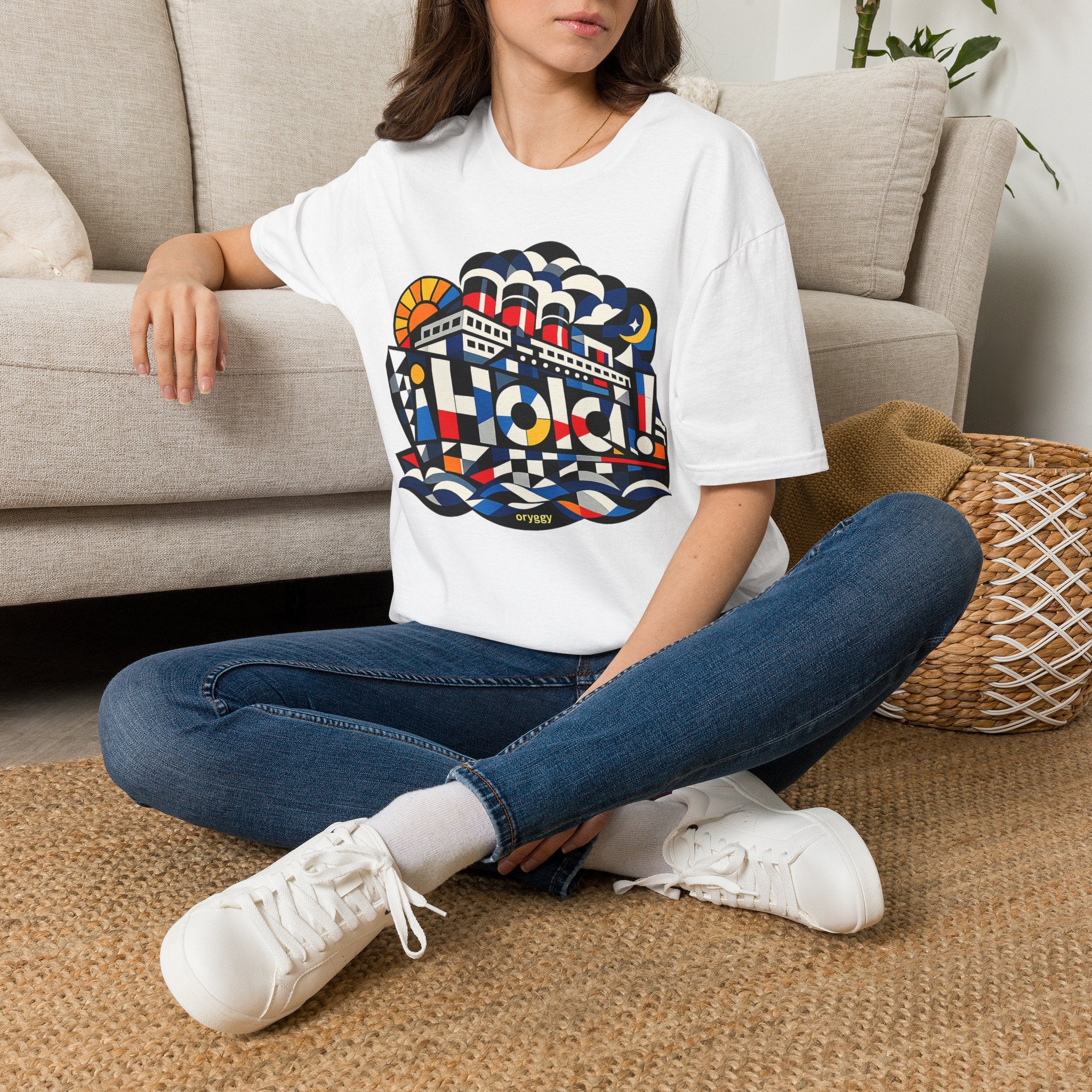 oryggy Originals Summer line T-Shirt — ¡Hola! Retro Nautical Cruise Ship Graphic
