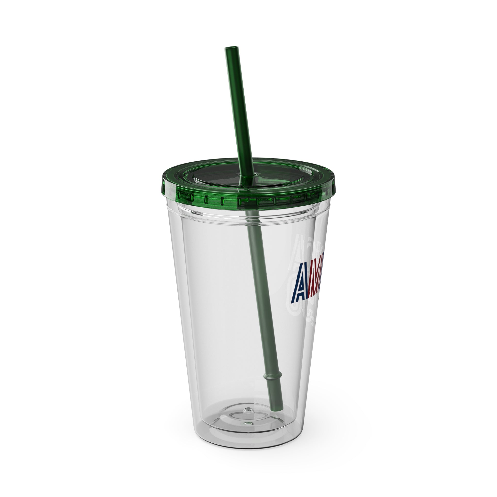 America 250 Tumbler | 16oz Clear Straw Cup