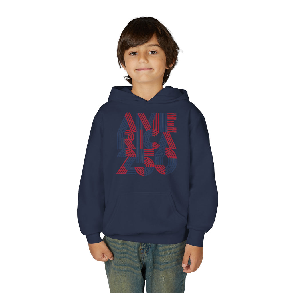 America 250 Hoodie | Patriotic Retro Typography, 250th Anniversary