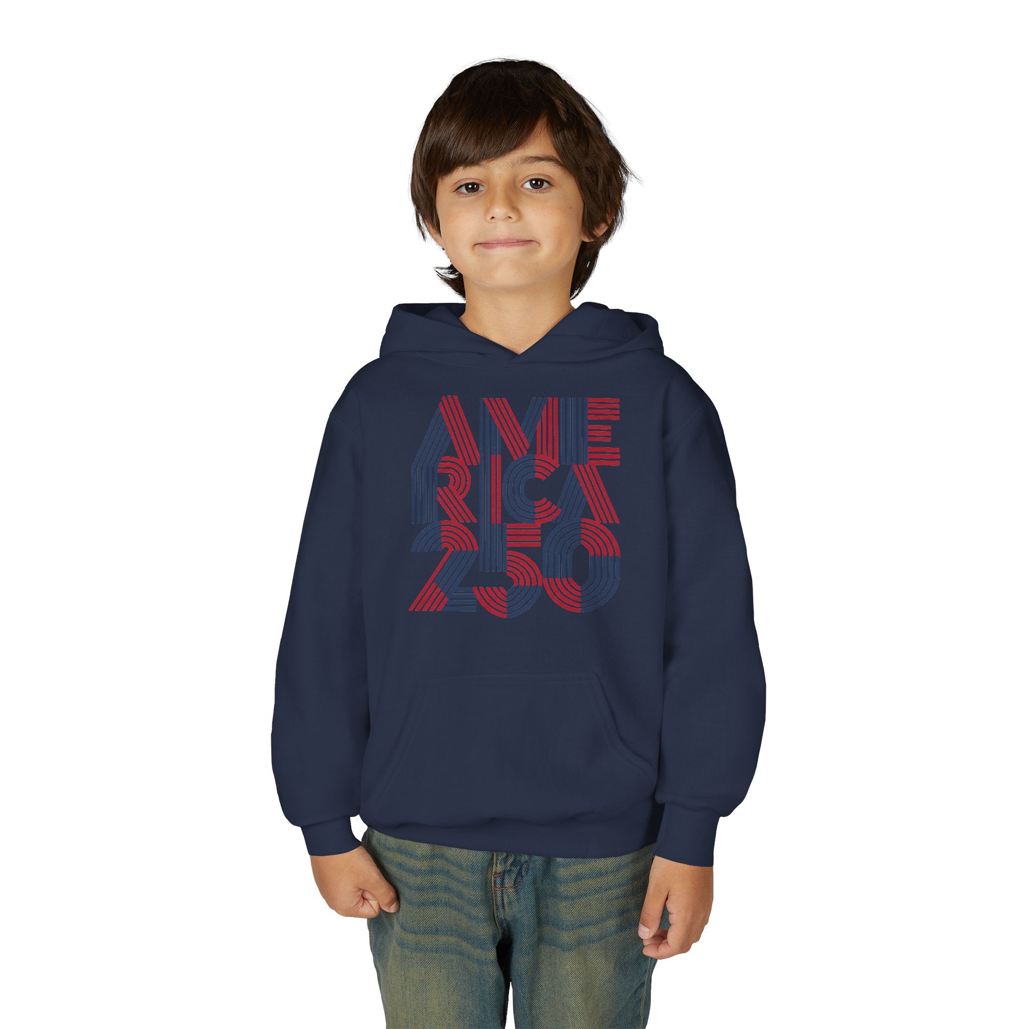 America 250 Hoodie | Patriotic Retro Typography, 250th Anniversary