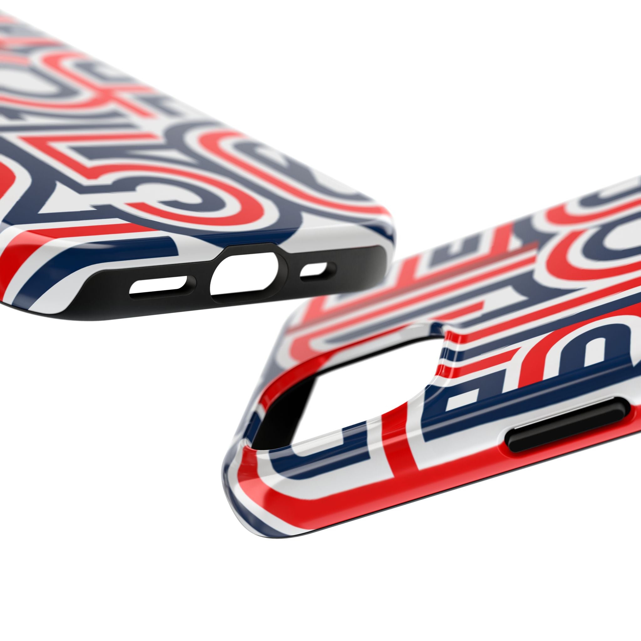 Patriotic 'America 250' Tough Phone Case – Red, White & Blue Retro Typography