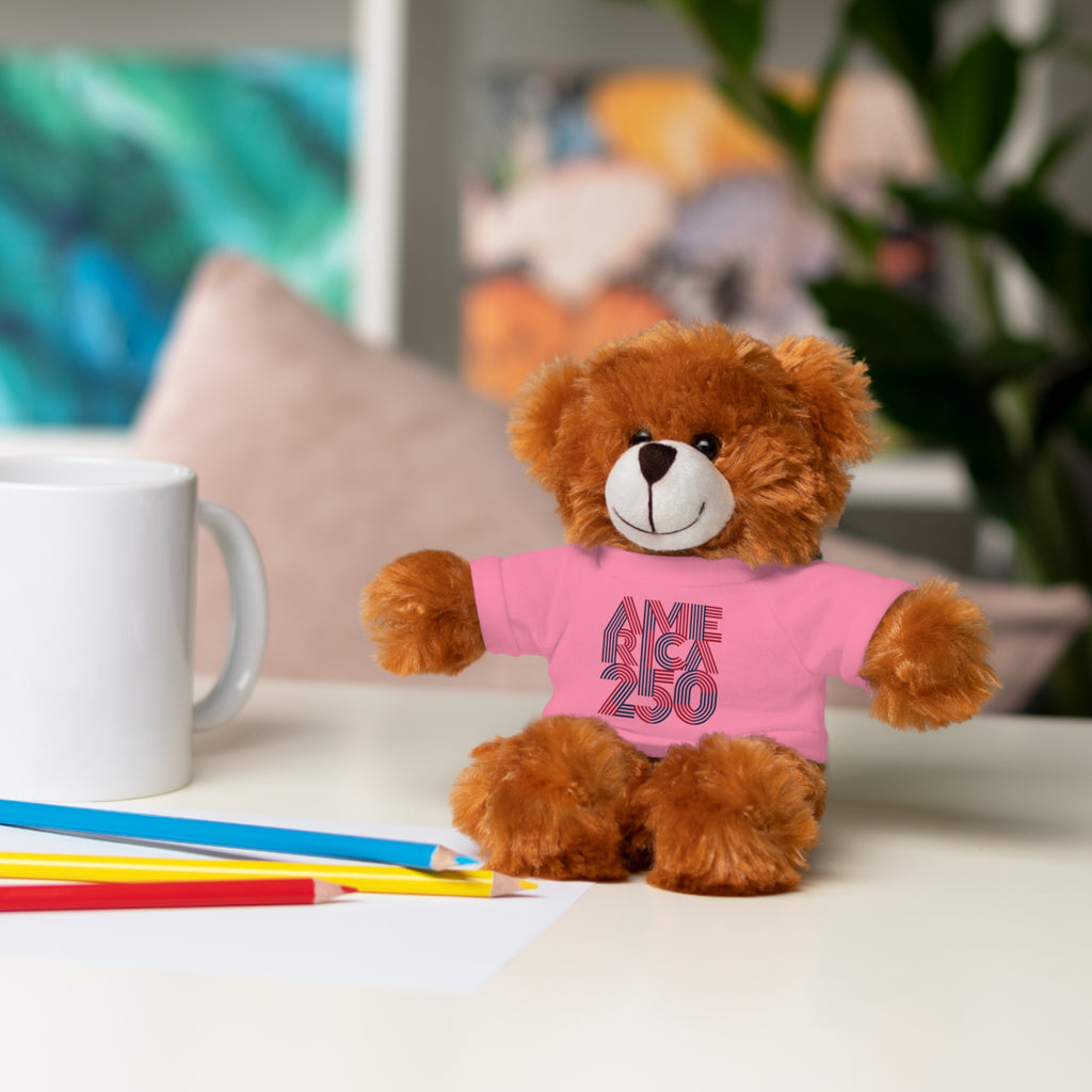 America 250 Teddy Bear plush | Patriotic stuffed animal with tee