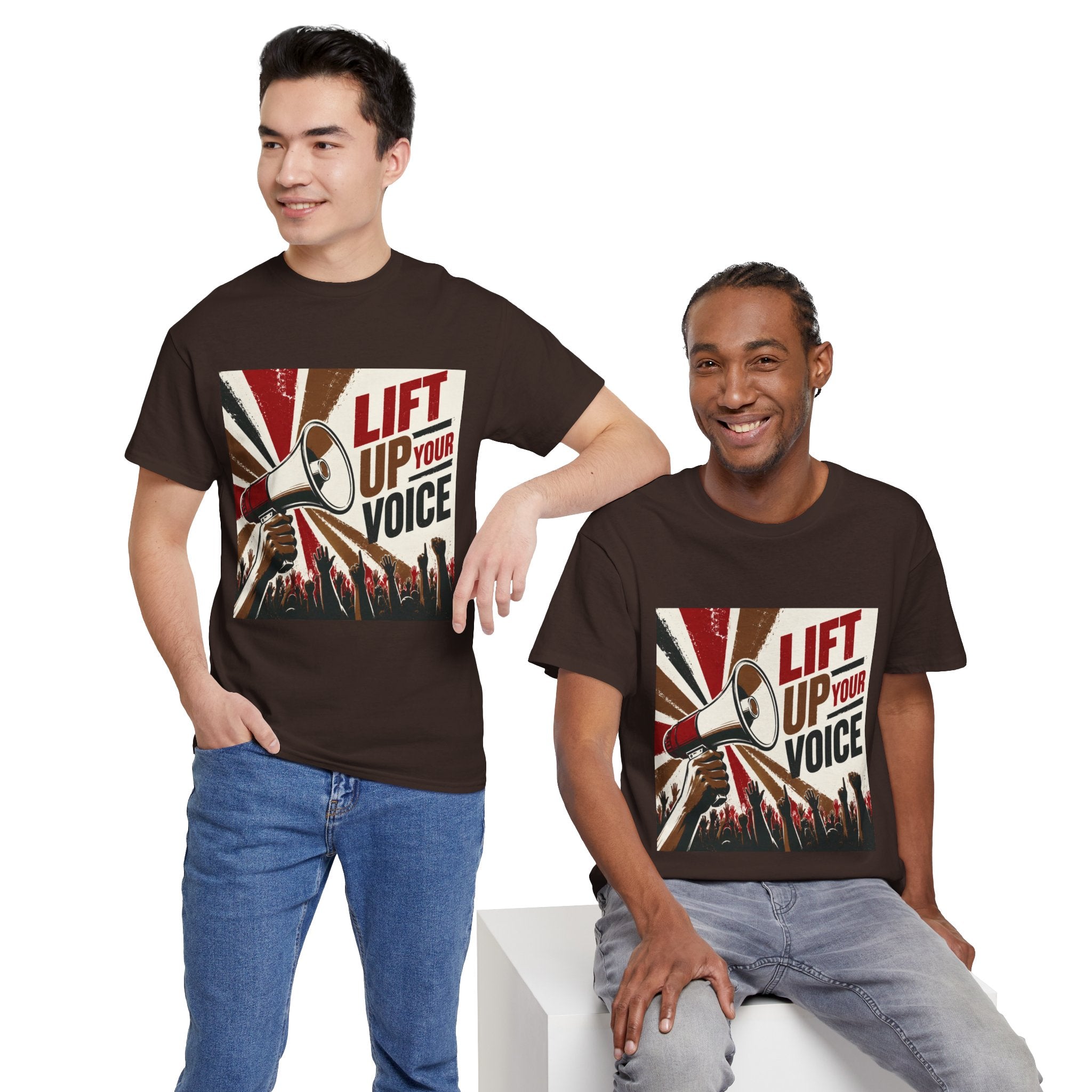 oryggy Originals Summer line Lift Up Your Voice Tee — Protest Megaphone Graphic T-Shirt