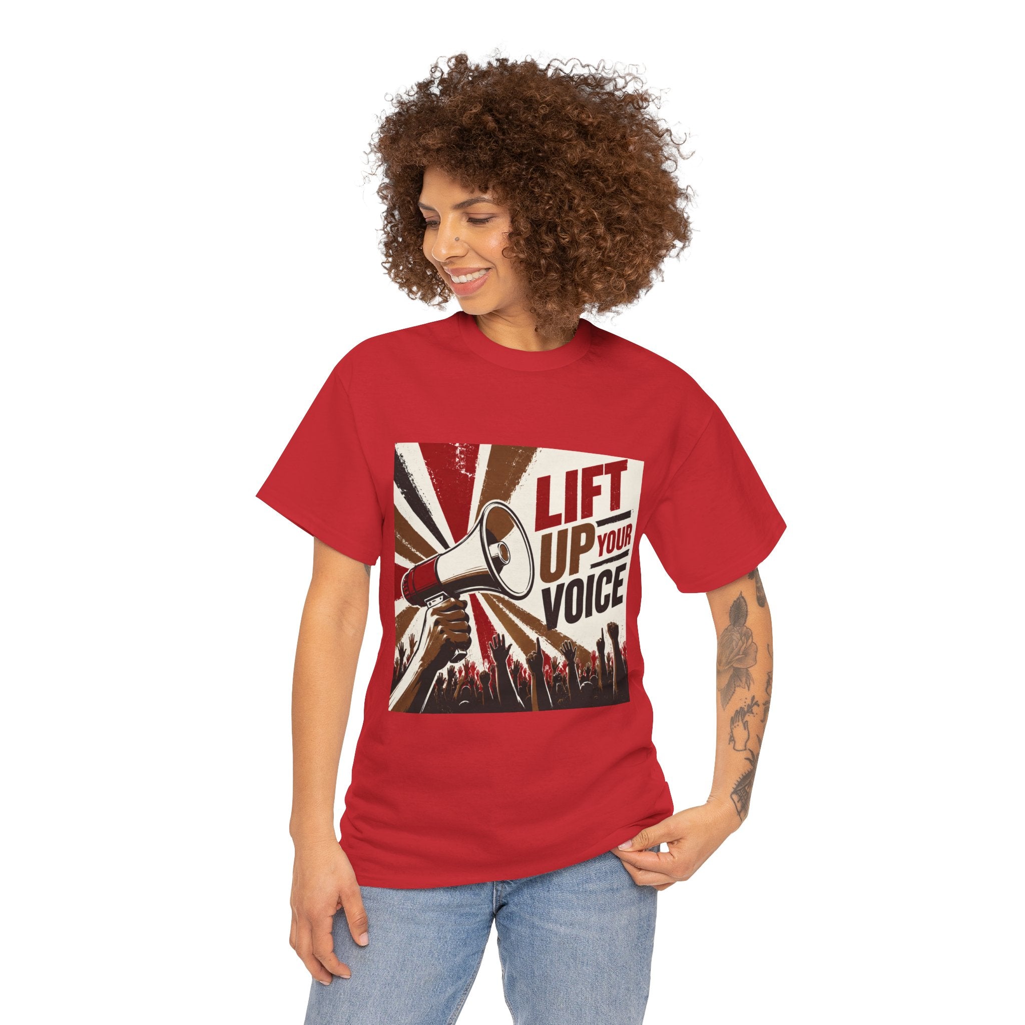 oryggy Originals Summer line Lift Up Your Voice Tee — Protest Megaphone Graphic T-Shirt
