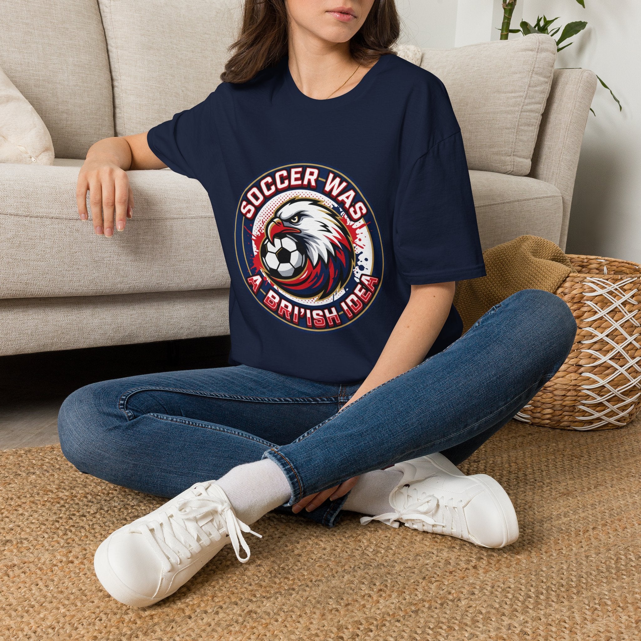 FIFA 2026 Soccer Eagle T-Shirt — "Soccer was a Bri'ish idea" Vintage Soccer Graphic Tee