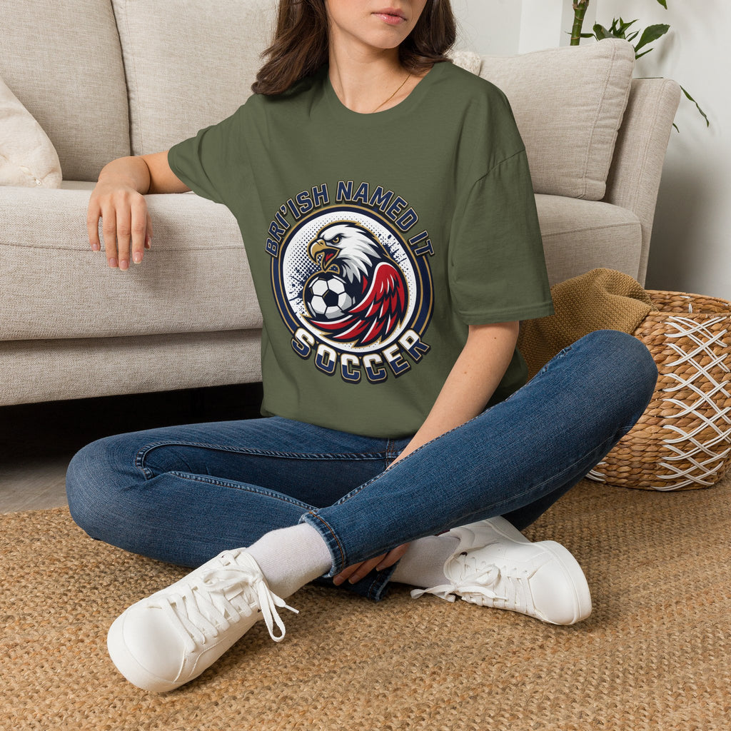 FIFA 2026 Soccer Eagle T-Shirt — "Bri'ish Named It Soccer" Vintage Soccer Graphic Tee