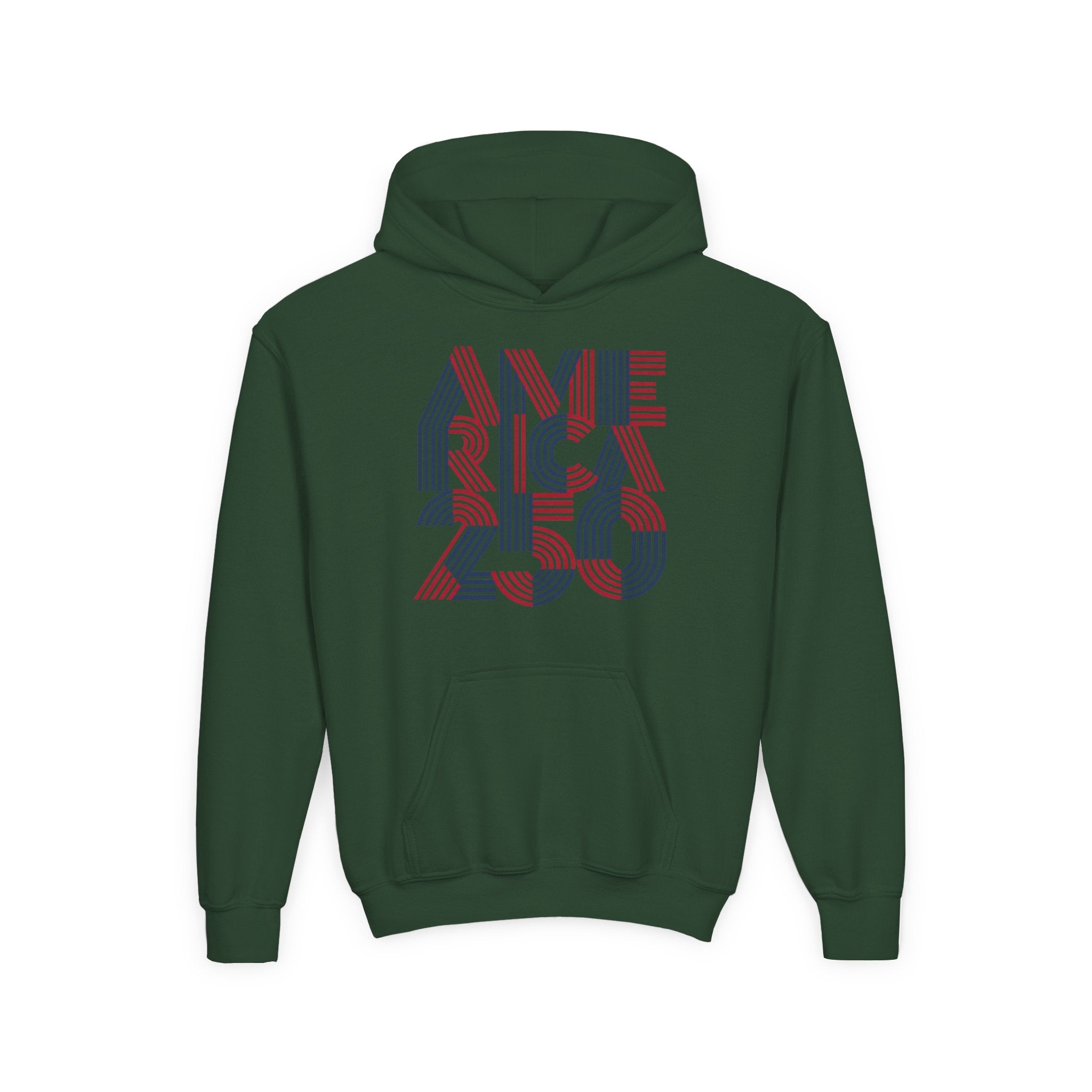 America 250 Hoodie | Patriotic Retro Typography, 250th Anniversary