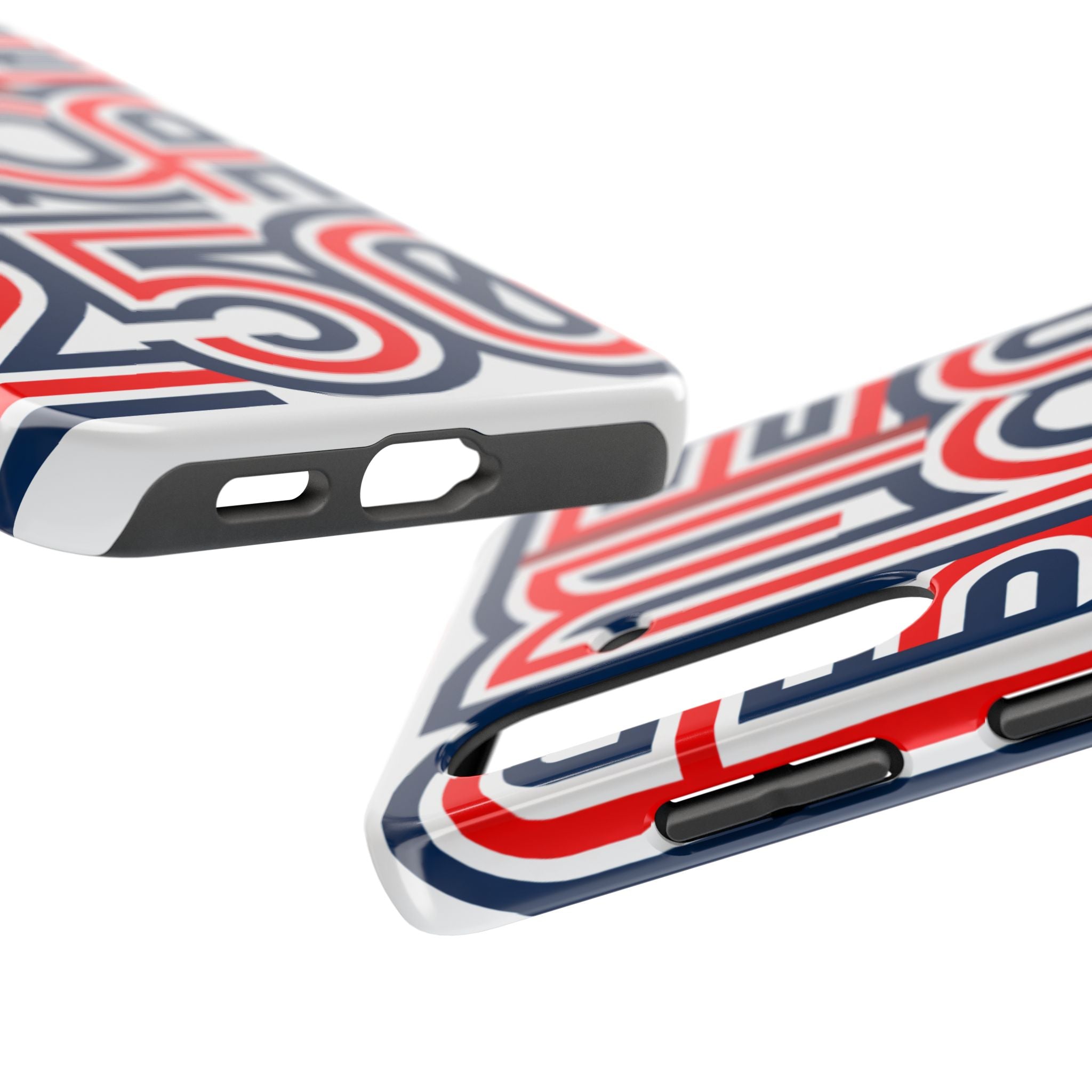 Patriotic 'America 250' Tough Phone Case – Red, White & Blue Retro Typography