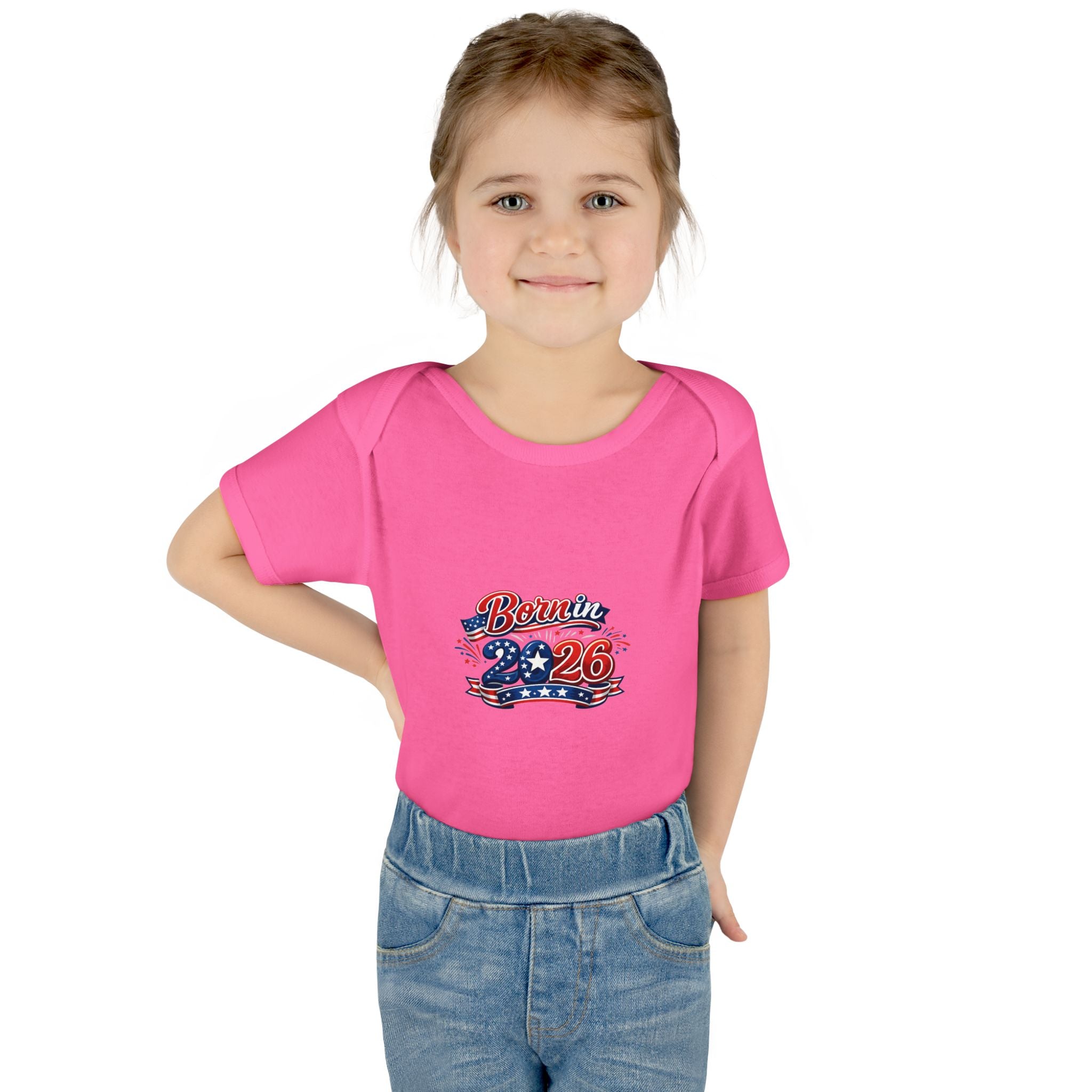America 250 Personalized Baby Bodysuit - 'Bernin 2026' Patriotic Infant One-Piece (Custom Back Text)