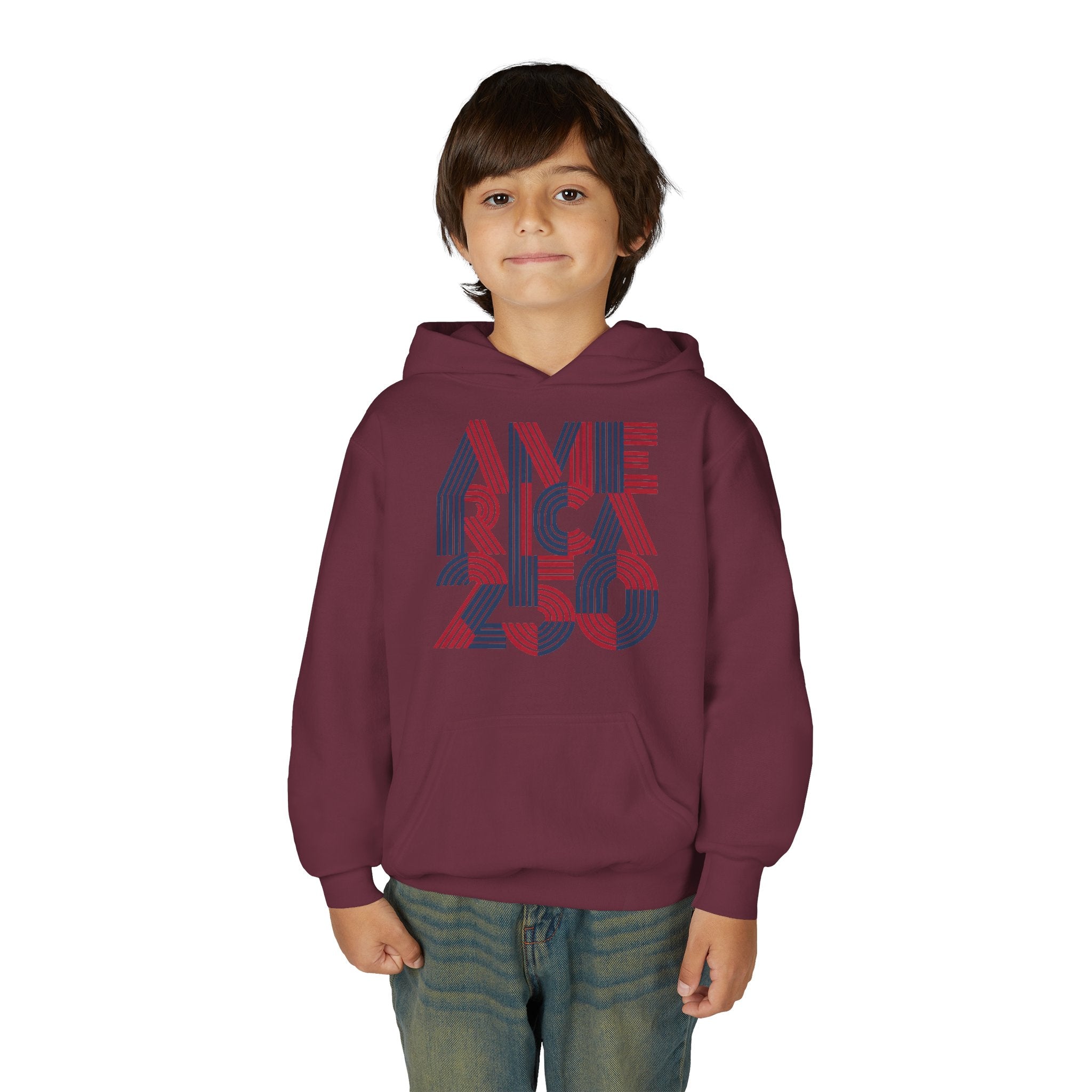 America 250 Hoodie | Patriotic Retro Typography, 250th Anniversary