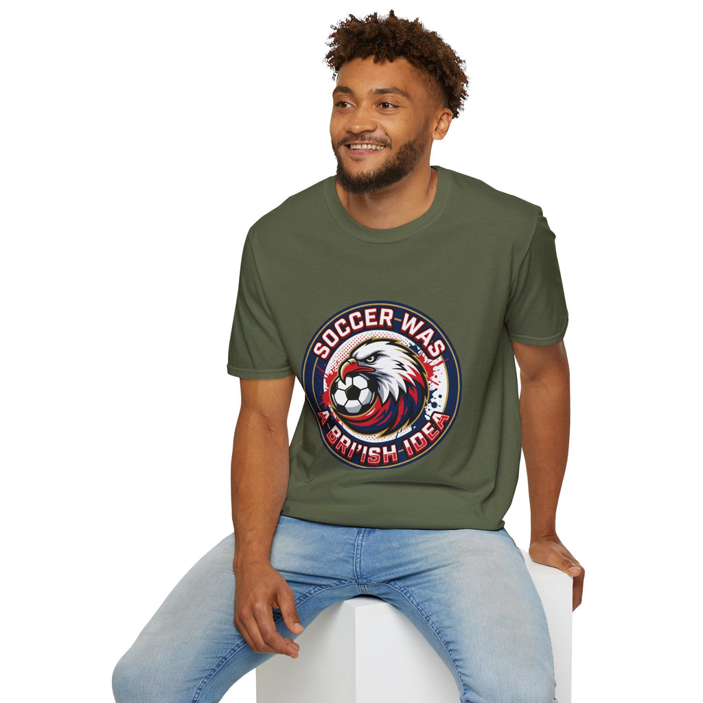 FIFA 2026 Soccer Eagle T-Shirt — "Soccer was a Bri'ish idea" Vintage Soccer Graphic Tee